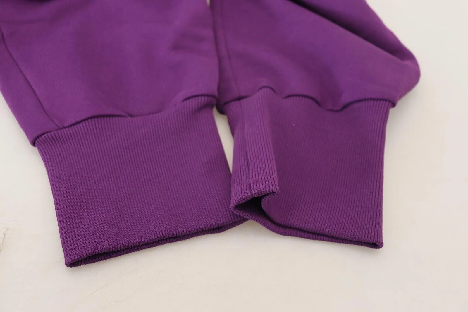 Dolce & Gabbana Purple Cotton Cargo Sweatpants Jogging Pants