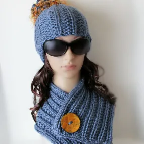 Farrow Rib Stitch Hat and Scarf Set Pattern