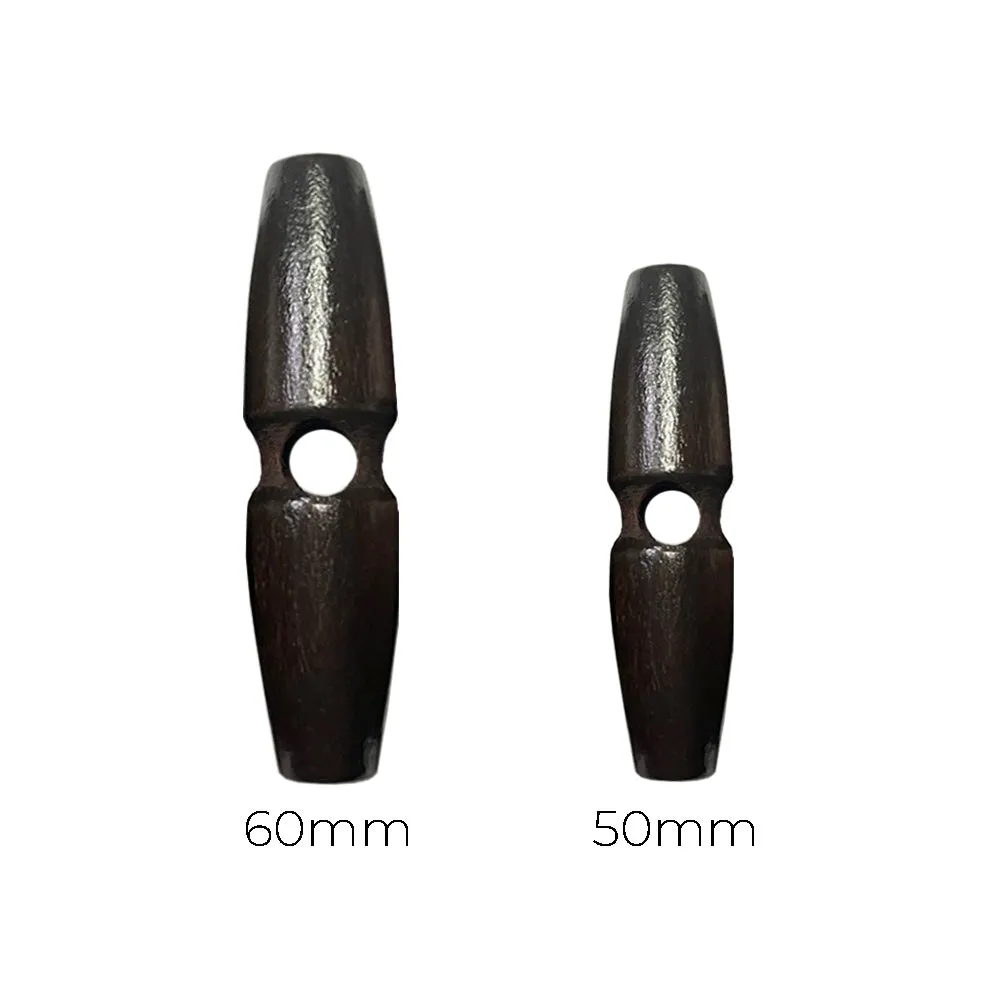 Fashion 1-Hole Oval Shape Wooden Toggle Button