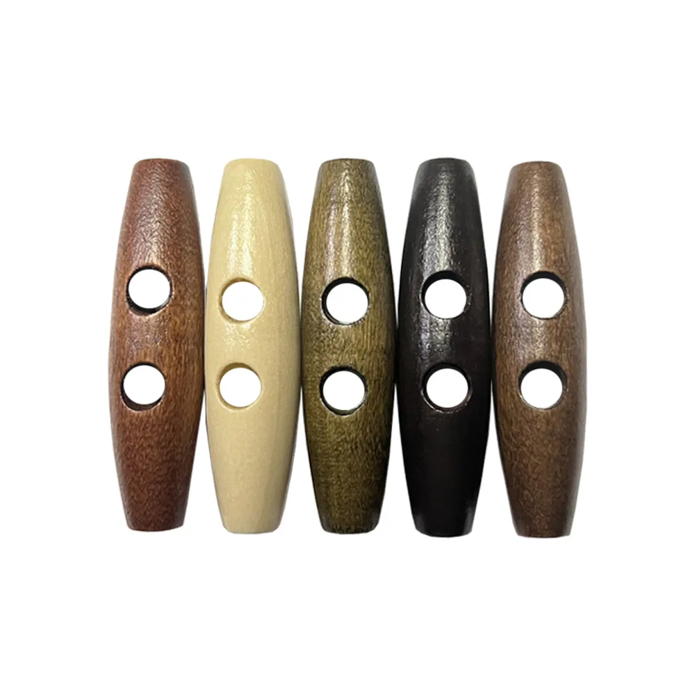 Fashion 2-Hole Oval Shape Wooden Toggle Button