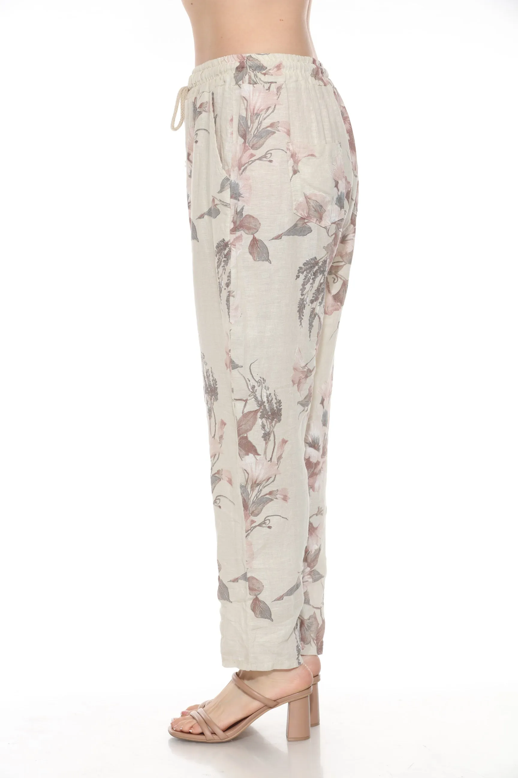 Floral Linen Pants