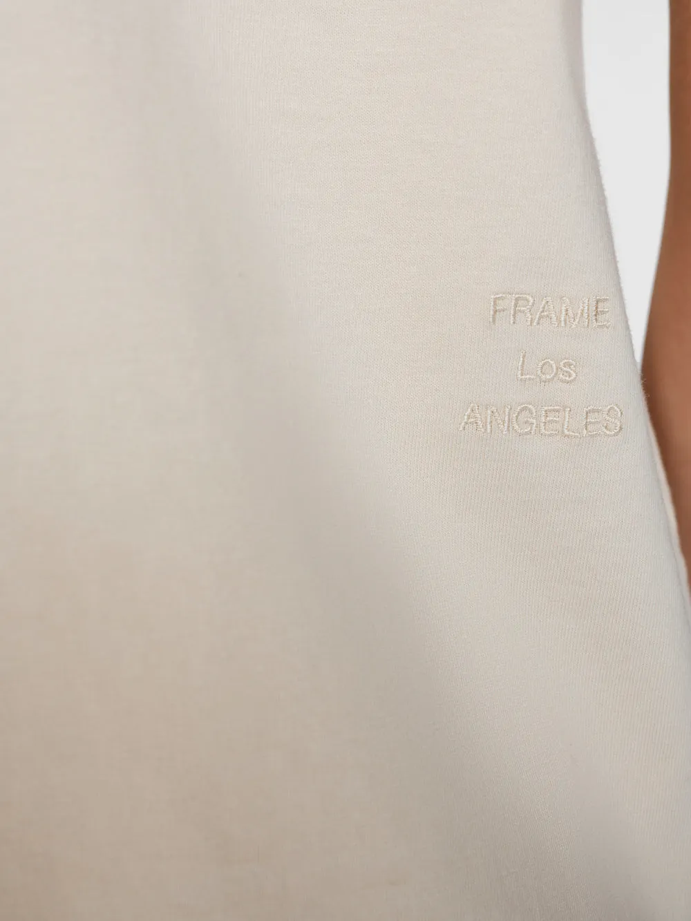 FRAME Logo Tee -- White Beige