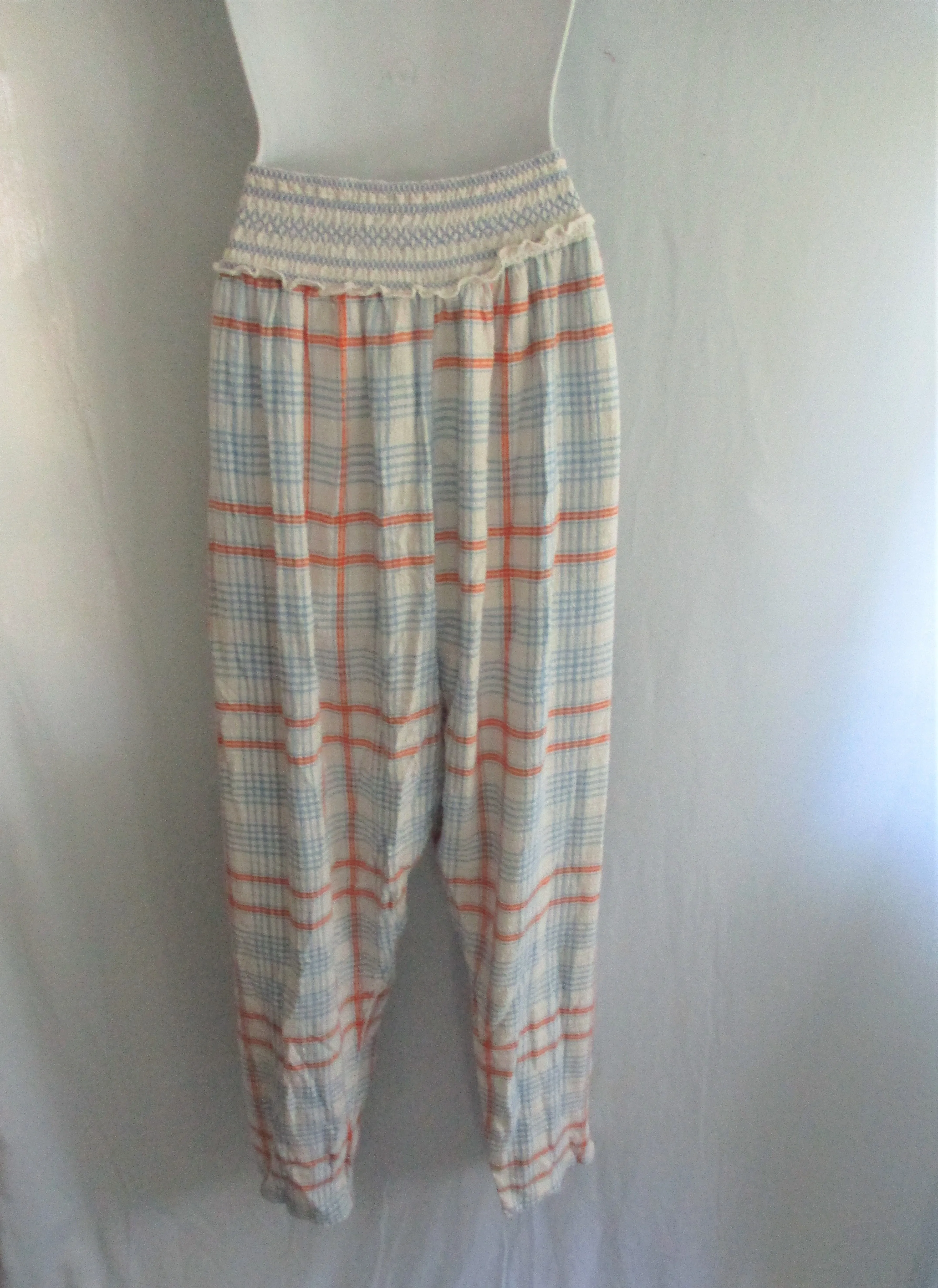 Free People INTIMATOLOGY PLAID Sweatpant Yoga Pant Athletic Loungewear M