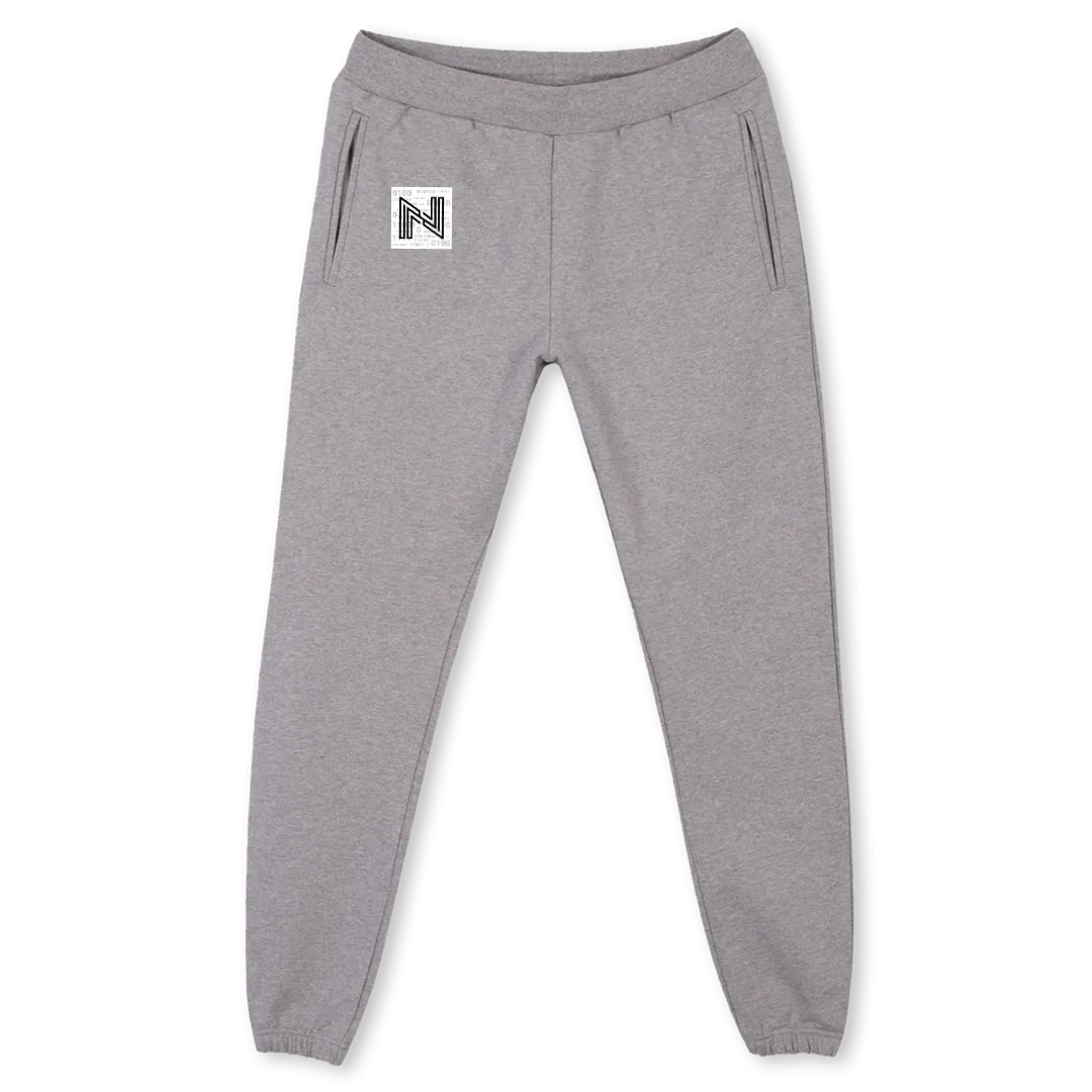 GREYPANTSNNLOGO Grey Marl Sweatpants.