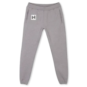 GREYPANTSNNLOGO Grey Marl Sweatpants.