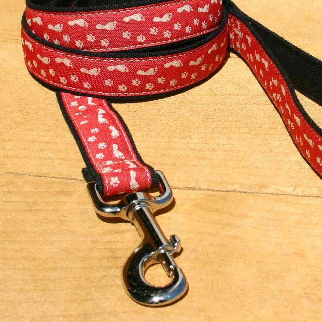 Hemp Dog Leash 6' BFF Red Standard Leash