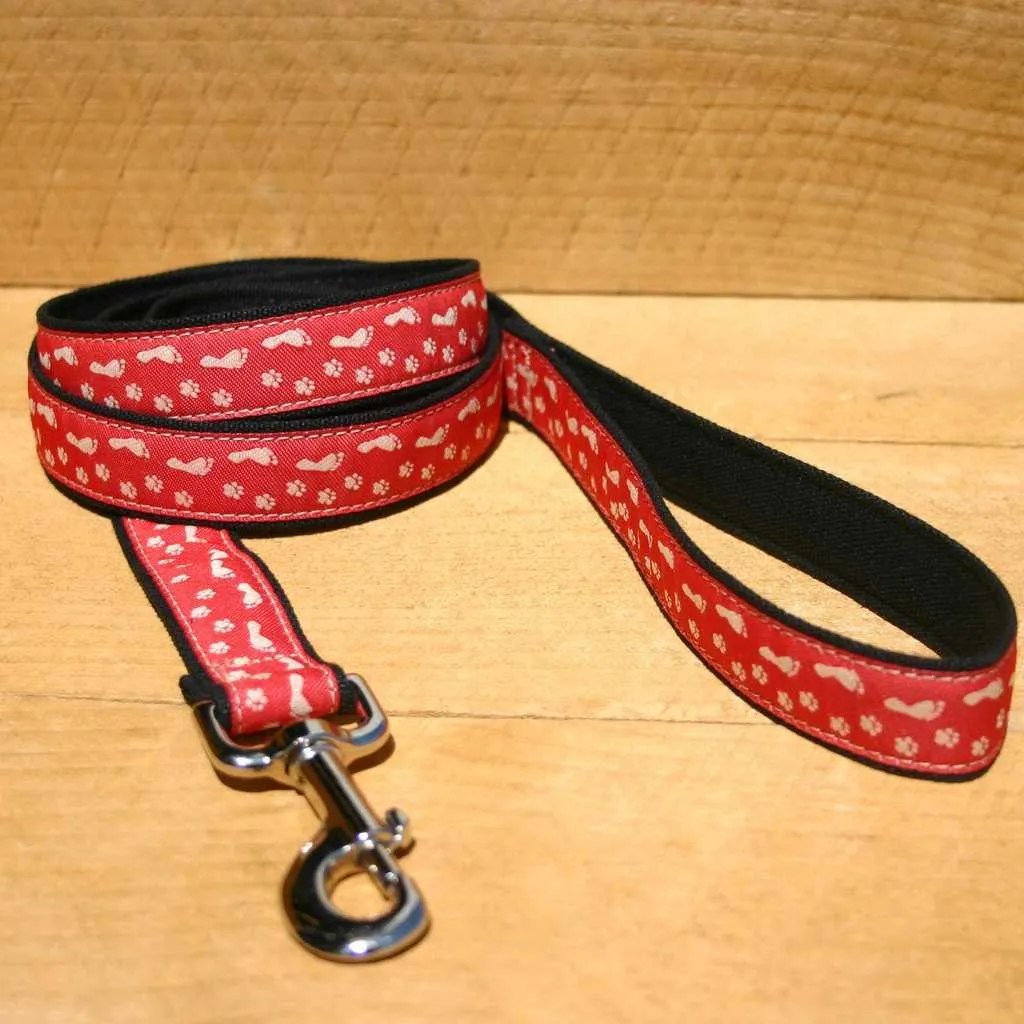 Hemp Dog Leash 6' BFF Red Standard Leash