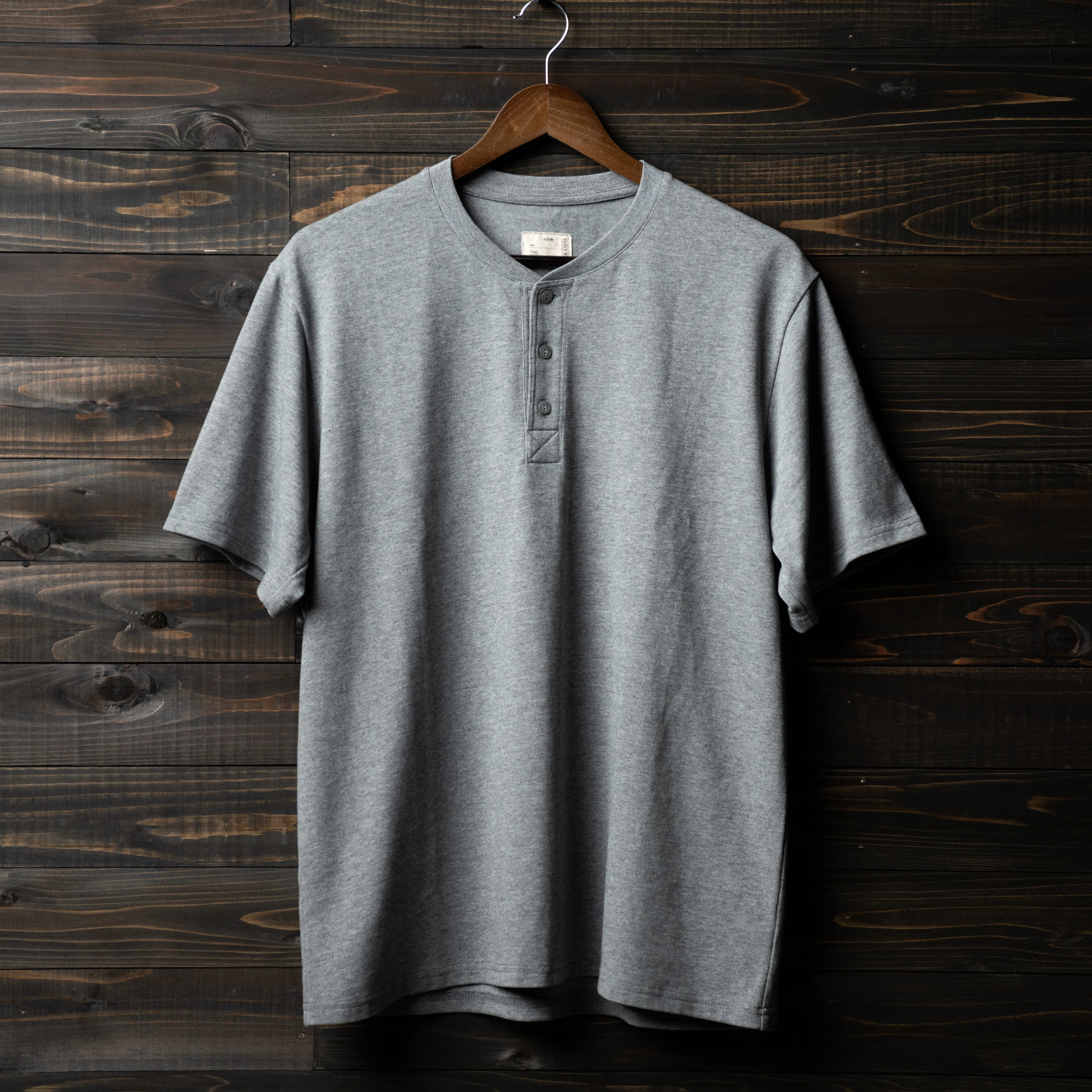 Henley neck t-shirt