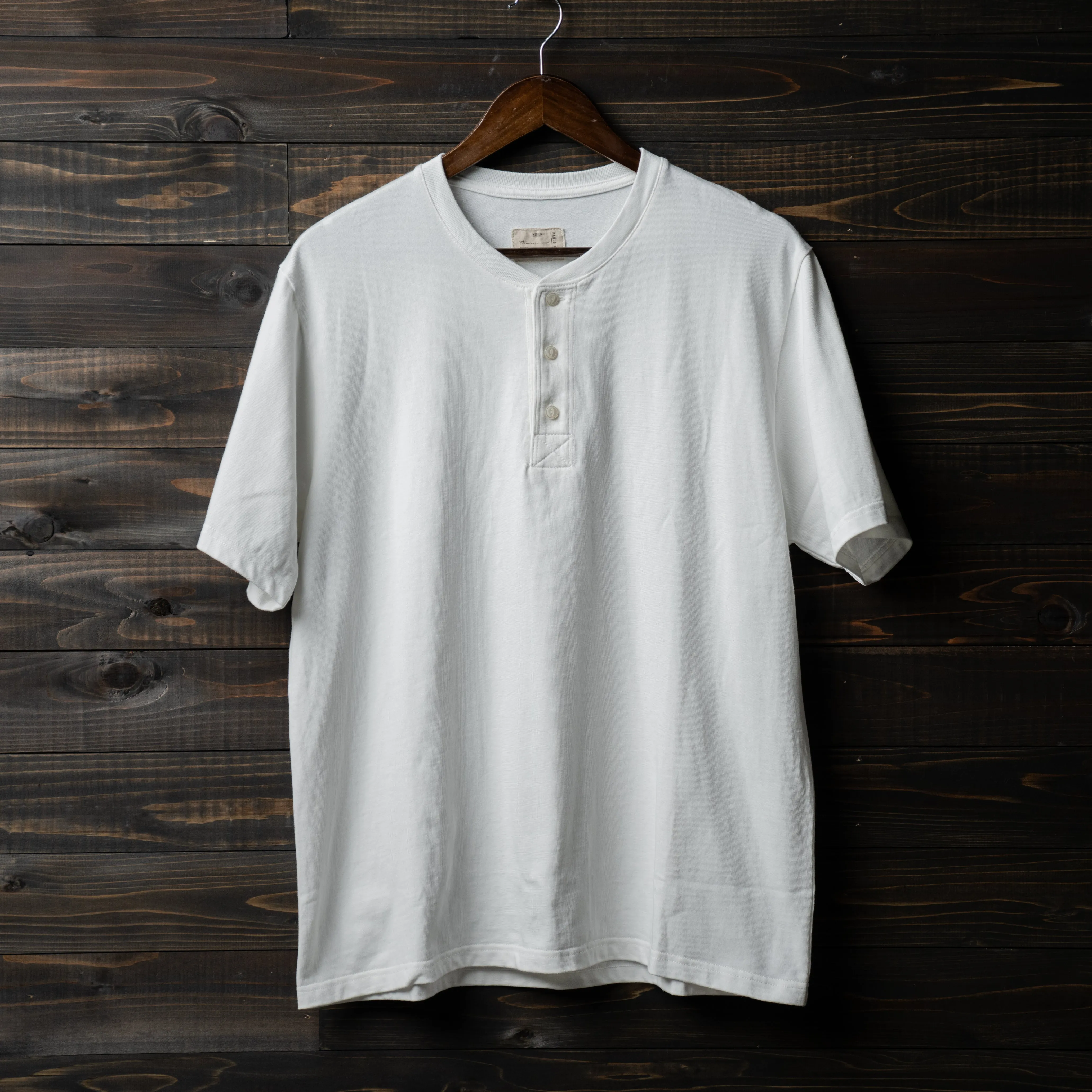 Henley neck t-shirt