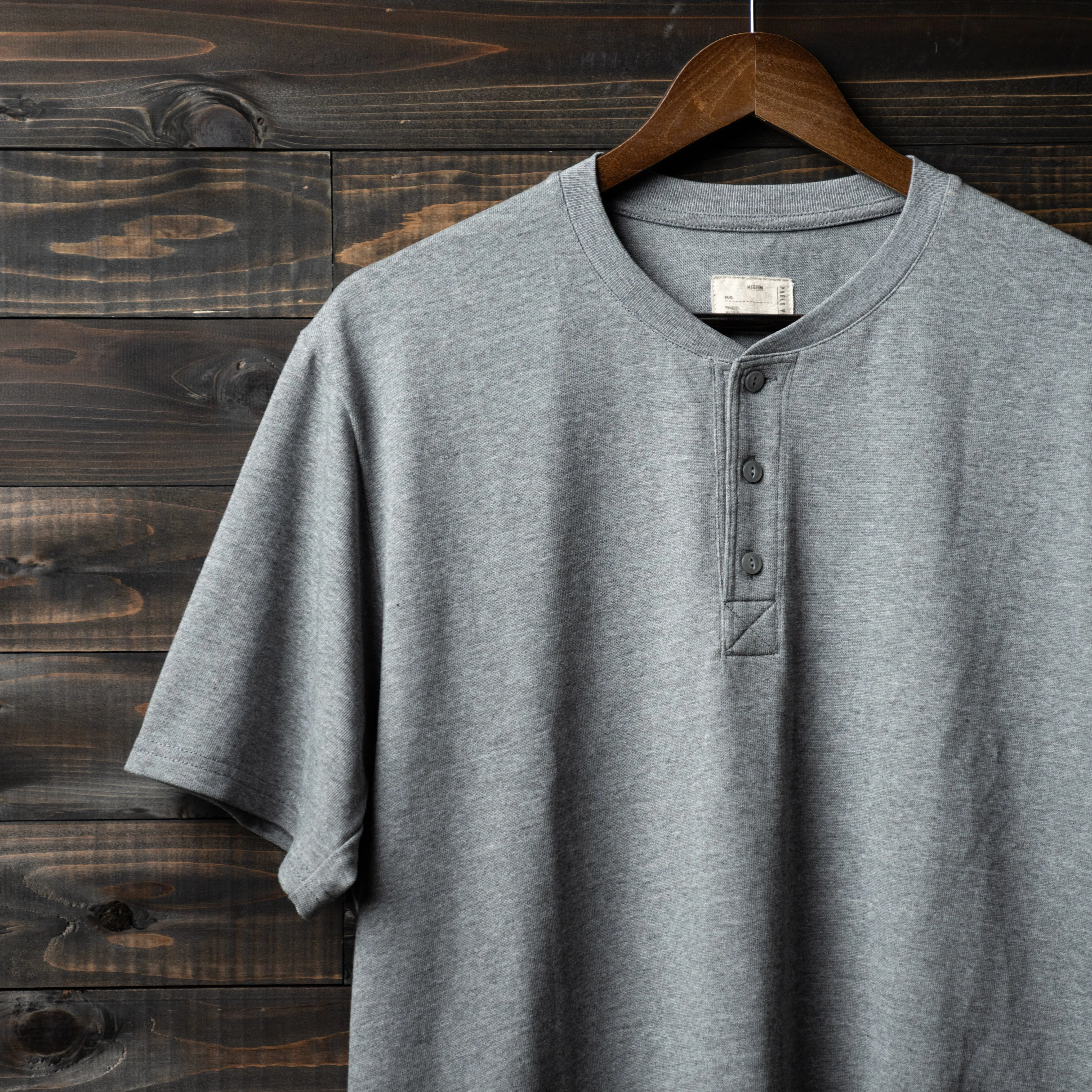 Henley neck t-shirt