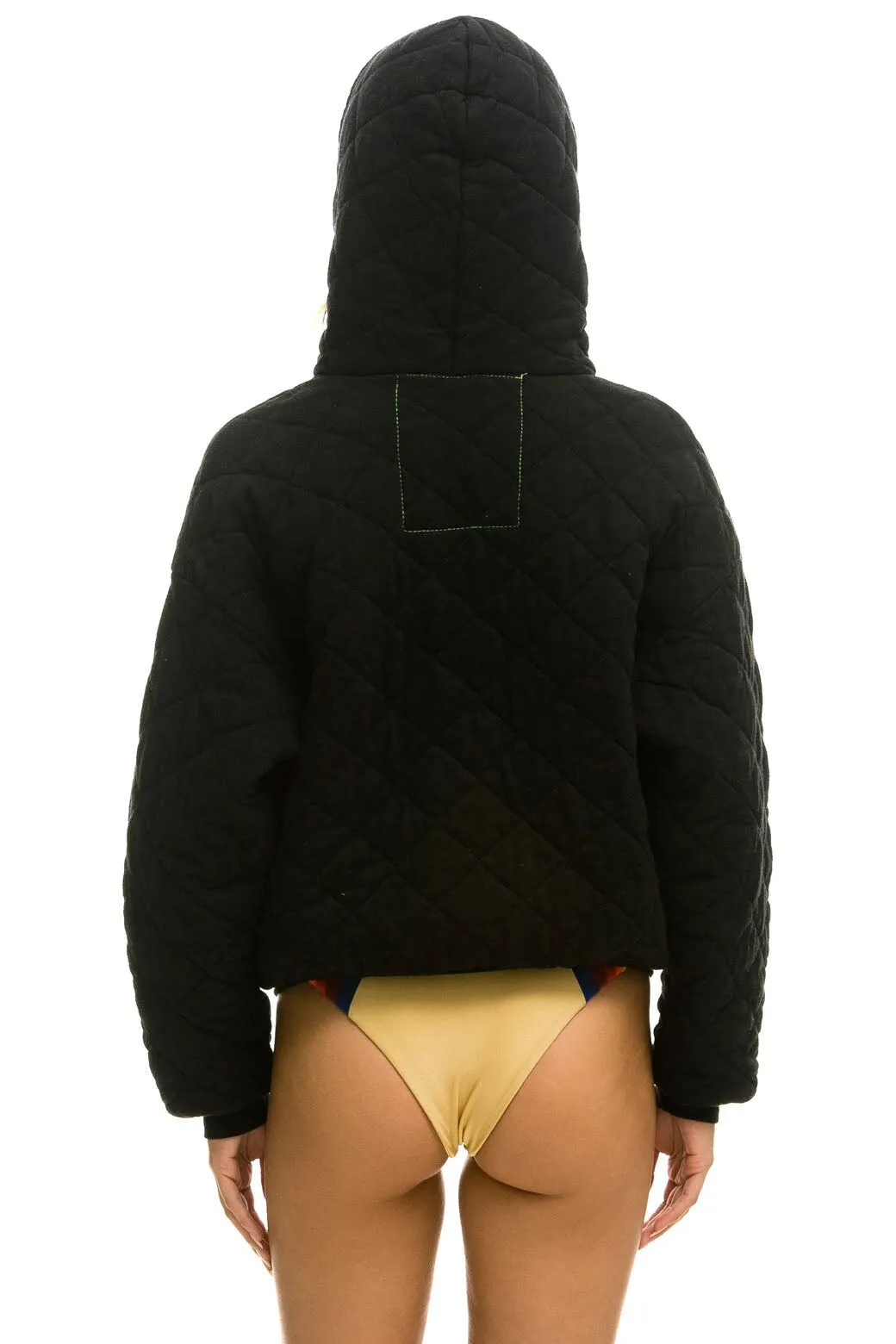 Holiday - QUILTED ZIP HOODIE RELAXED - BLACK