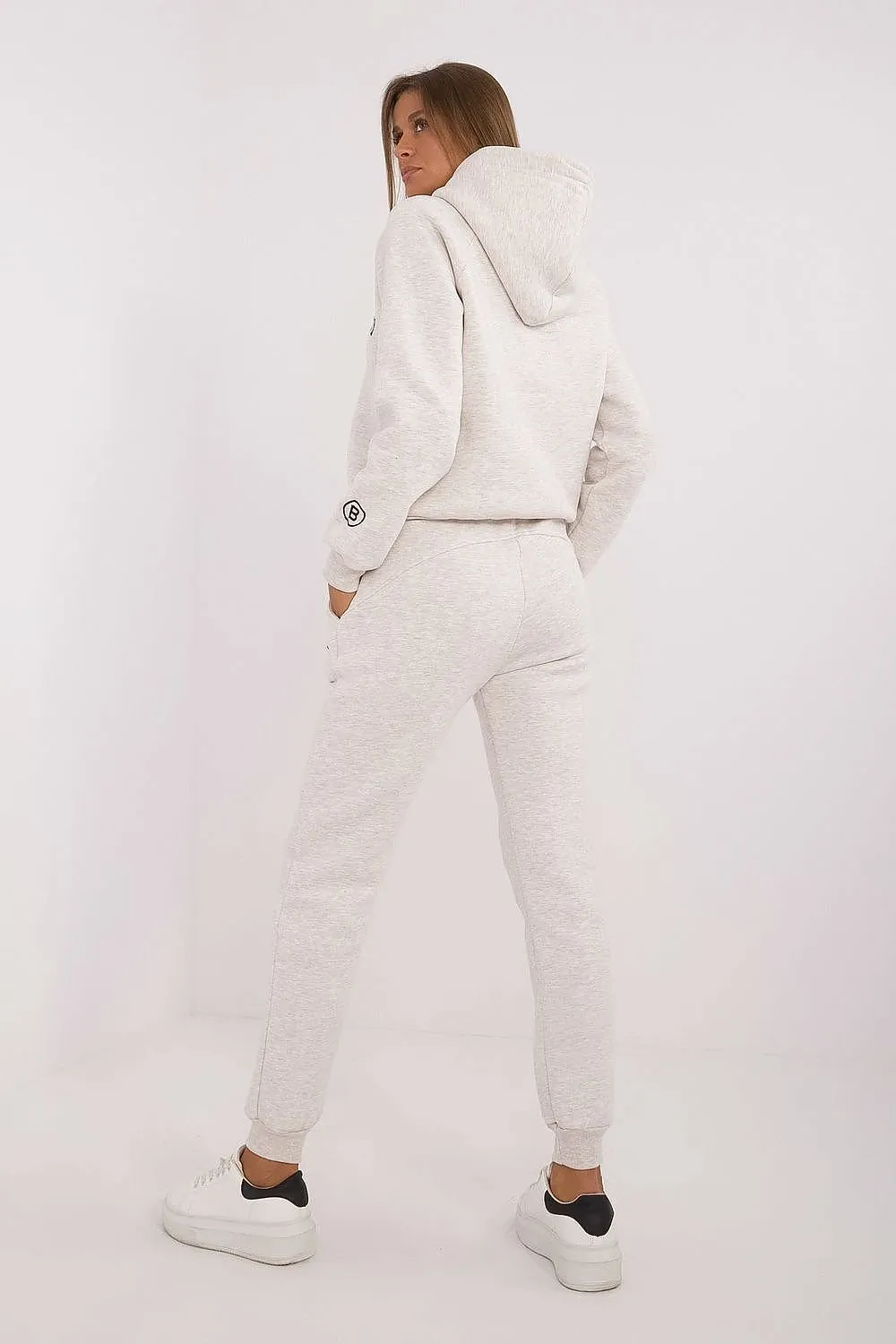 Hoodie & Sweatpants Outfit Set Beige