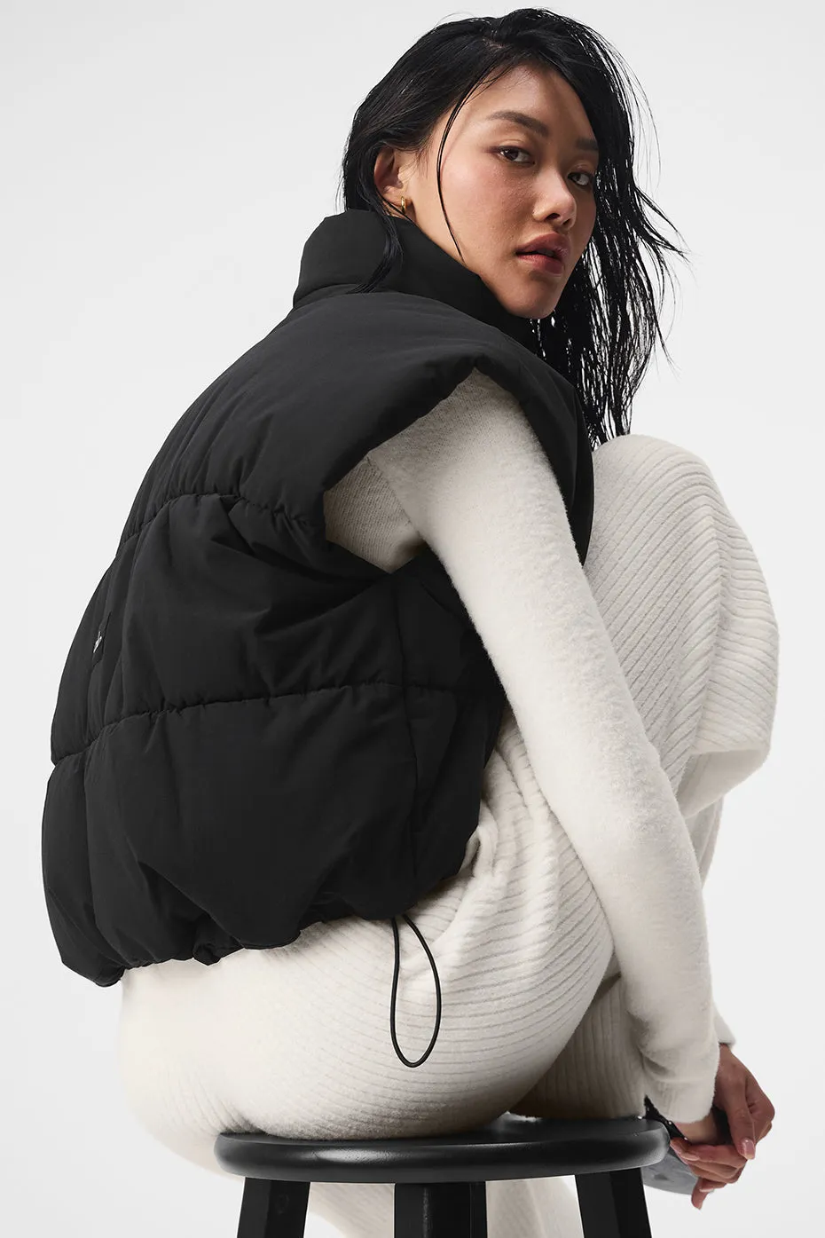 Incline Puffer Vest - Black