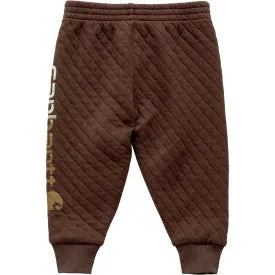 Infant/Toddler Quilted Jersey Logo Sweatpant - Chestnut