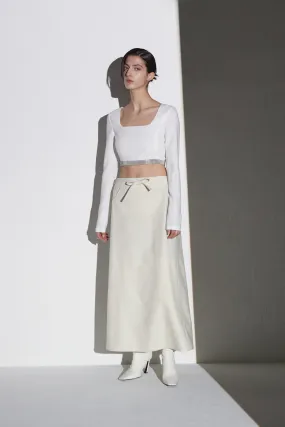 KAAN WOOL LONG WRAP SKIRT