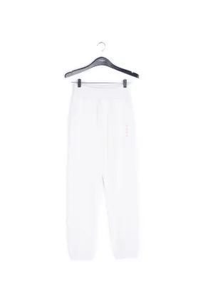 Light pink organic cotton-jersey sweatpants