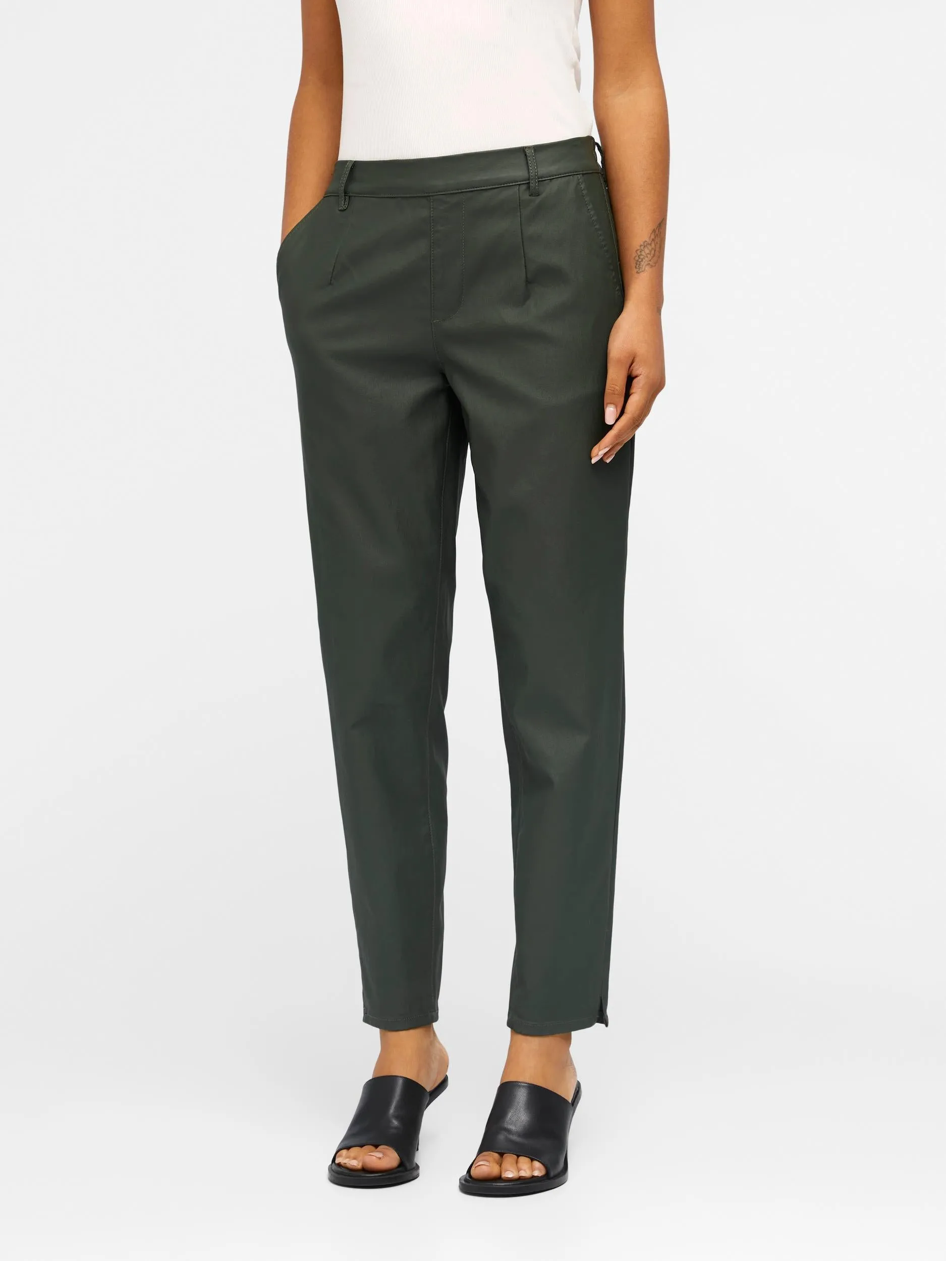 LISA COATED PANTS (DUFFLE BAG GREEN)