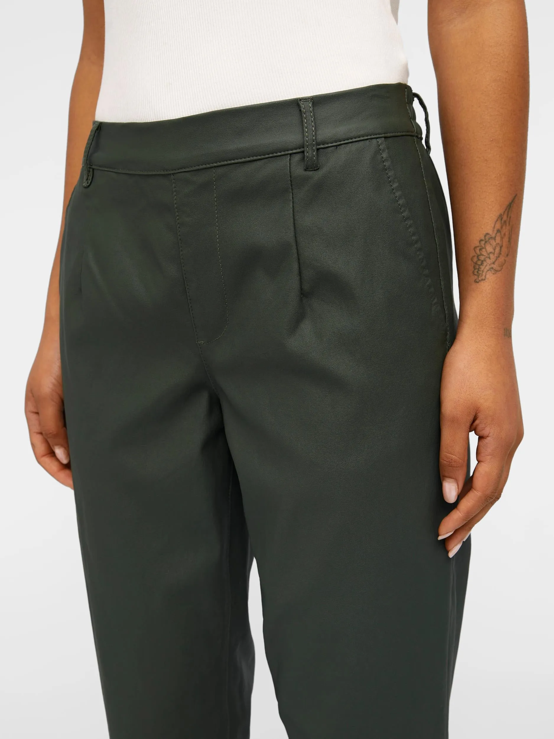 LISA COATED PANTS (DUFFLE BAG GREEN)