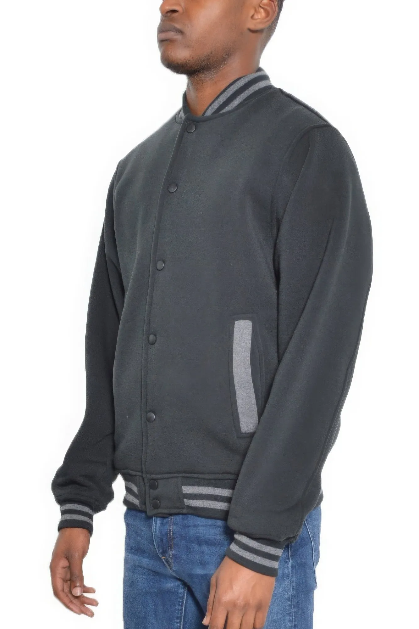 Mens Fleece Varsity Jacket