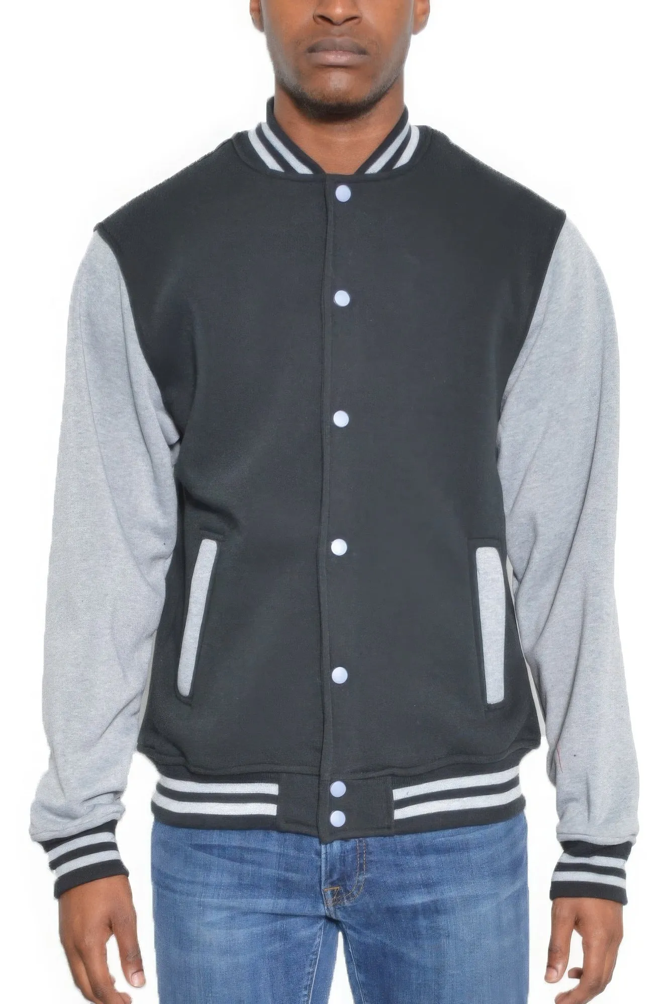 Mens Fleece Varsity Jacket