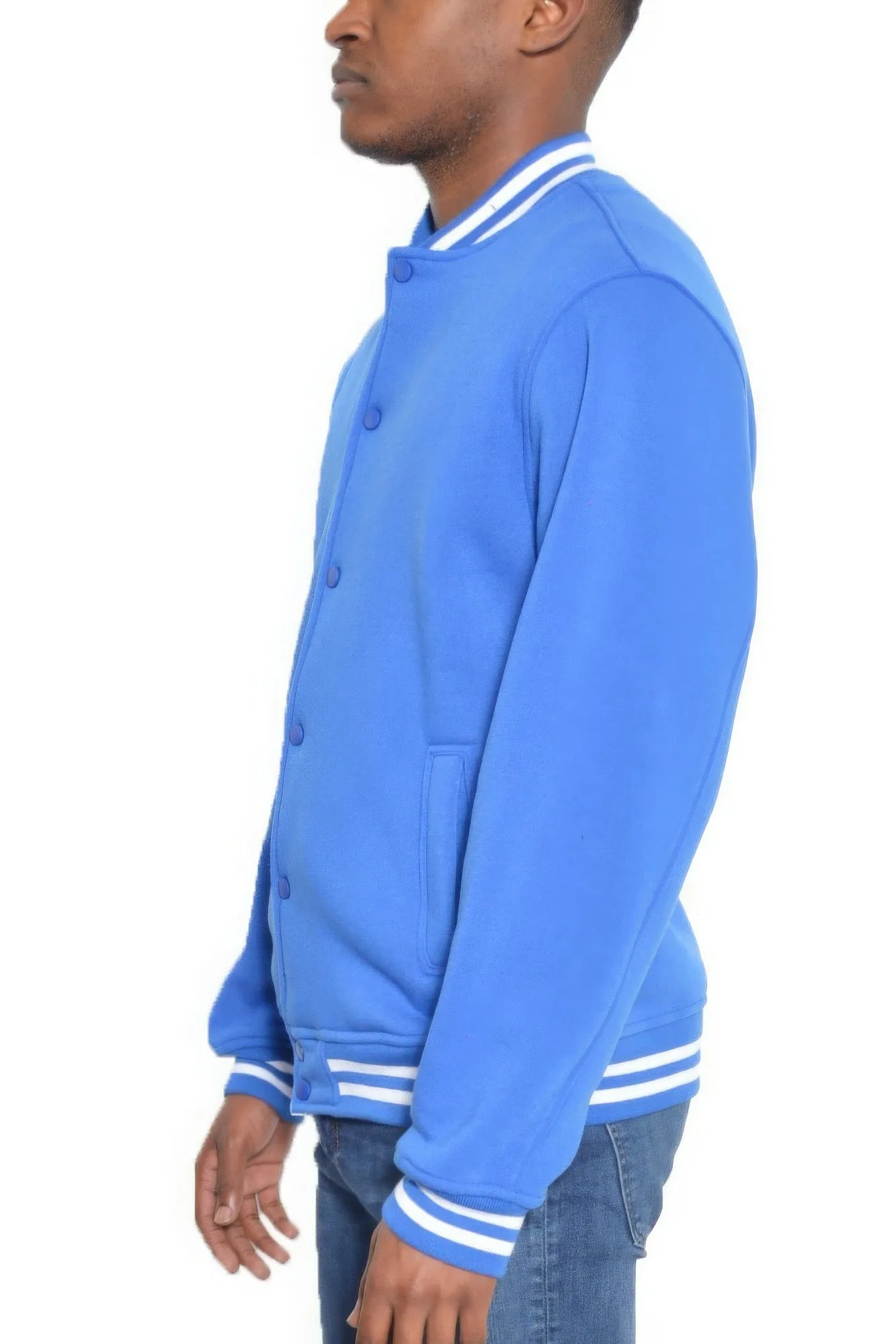 Mens Fleece Varsity Jacket