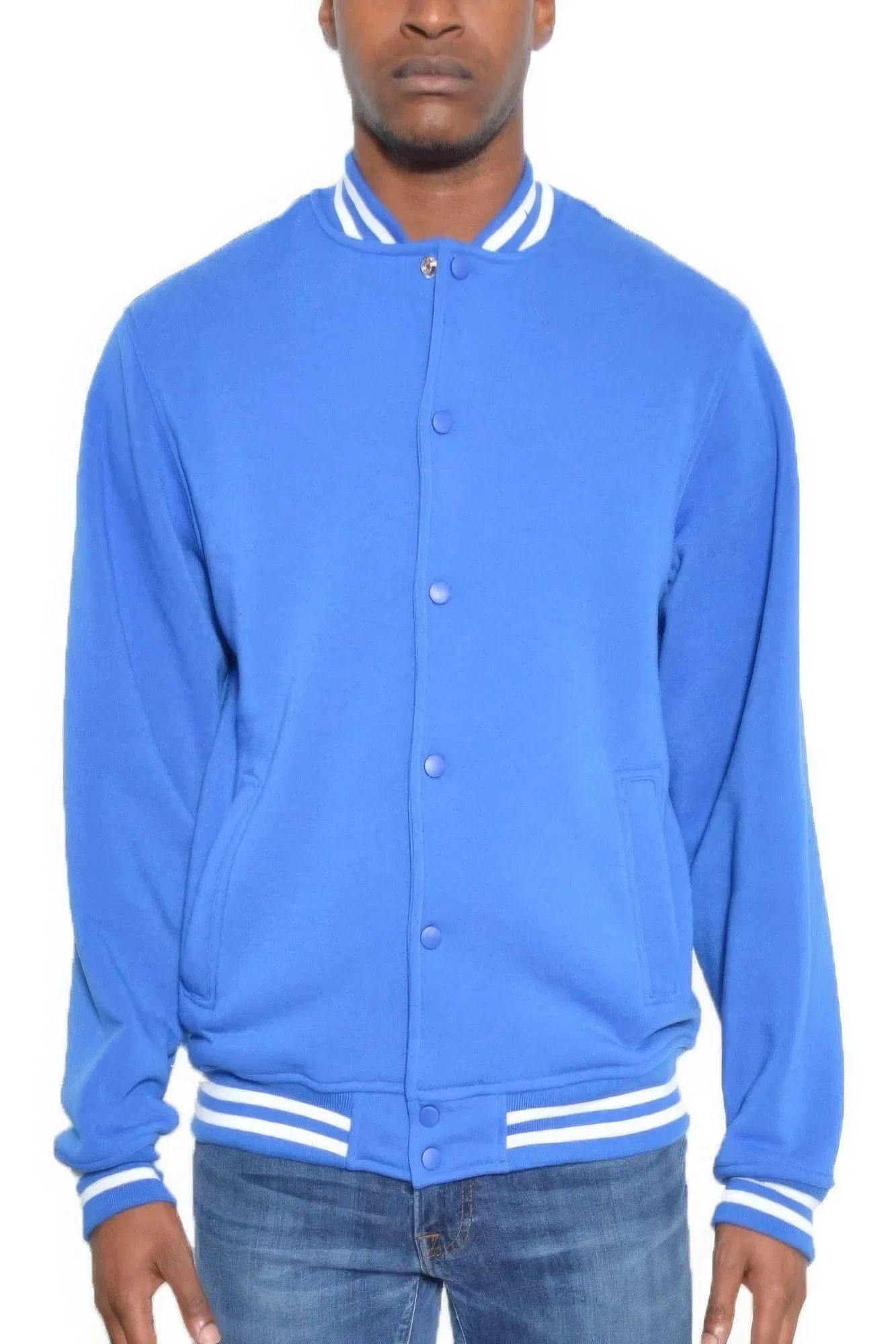 Mens Fleece Varsity Jacket