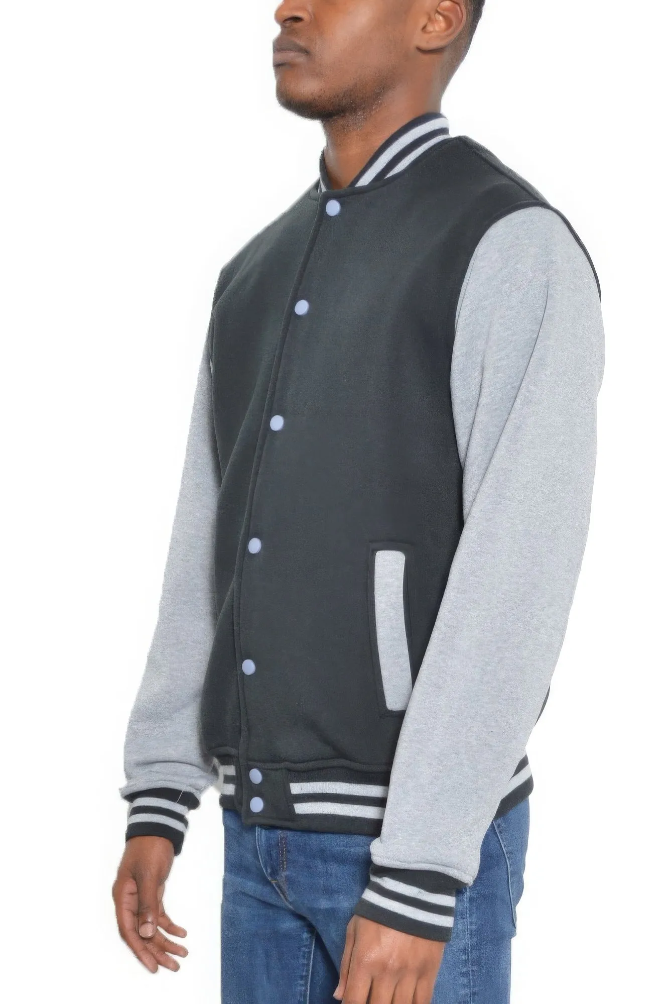 Mens Fleece Varsity Jacket