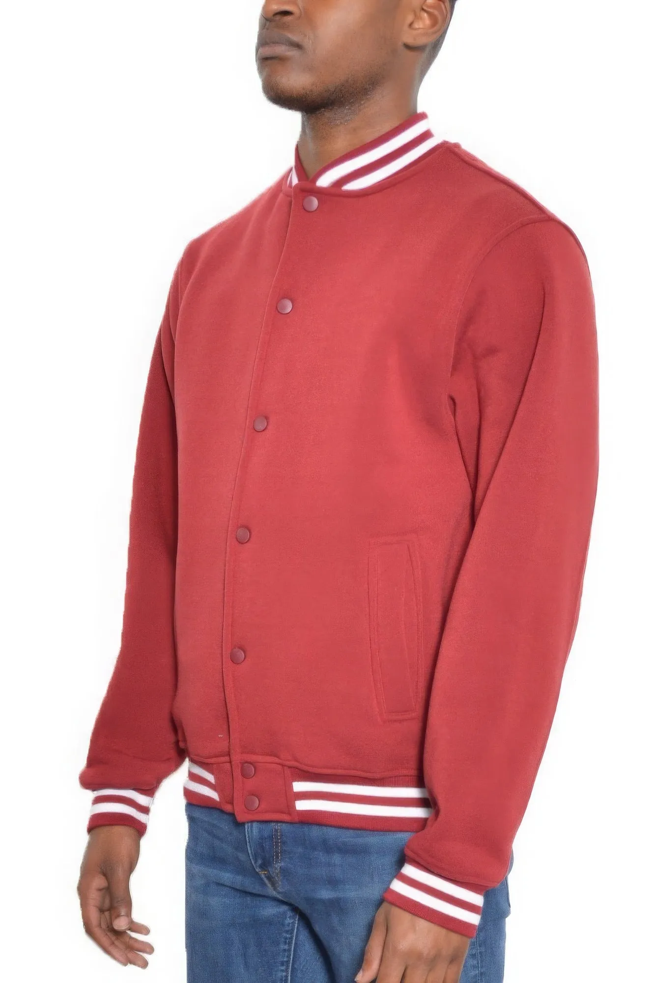 Mens Fleece Varsity Jacket