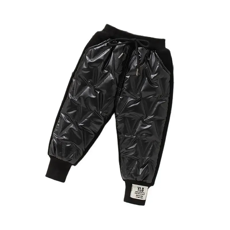 Metallic Quilted Patch Sweatpants