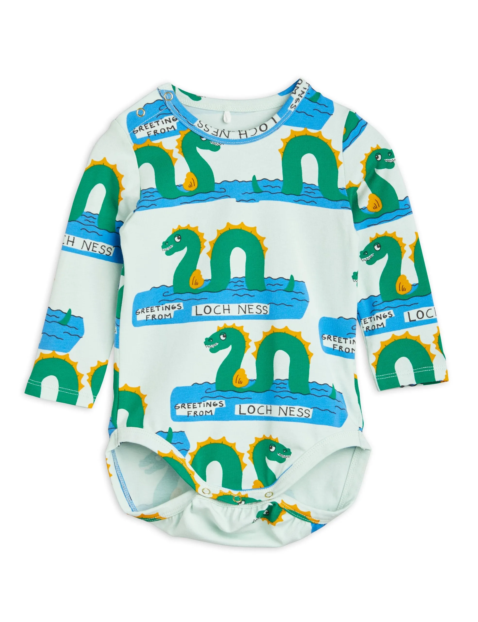 Mini Rodini Loch Ness AOP LS Bodysuit