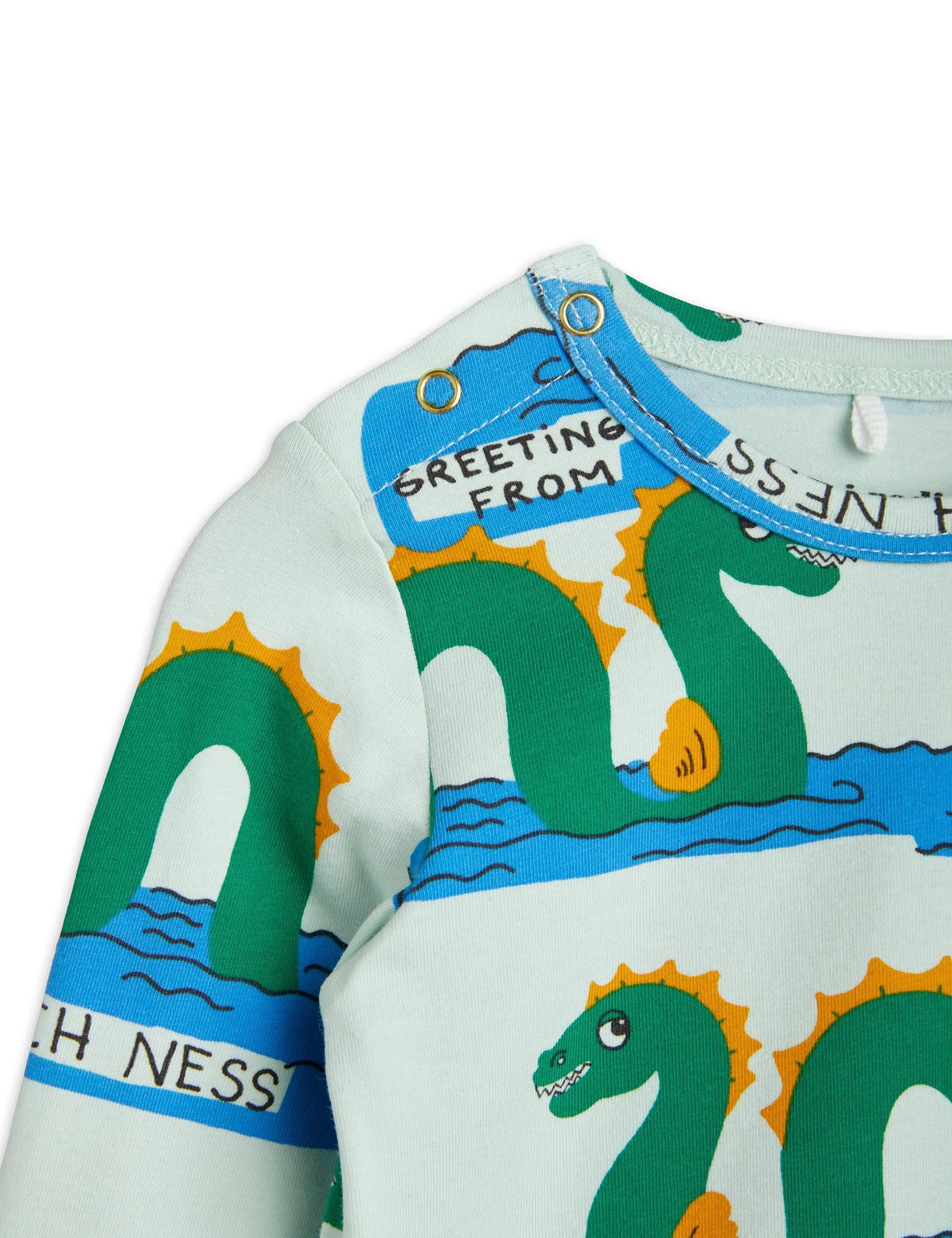 Mini Rodini Loch Ness AOP LS Bodysuit