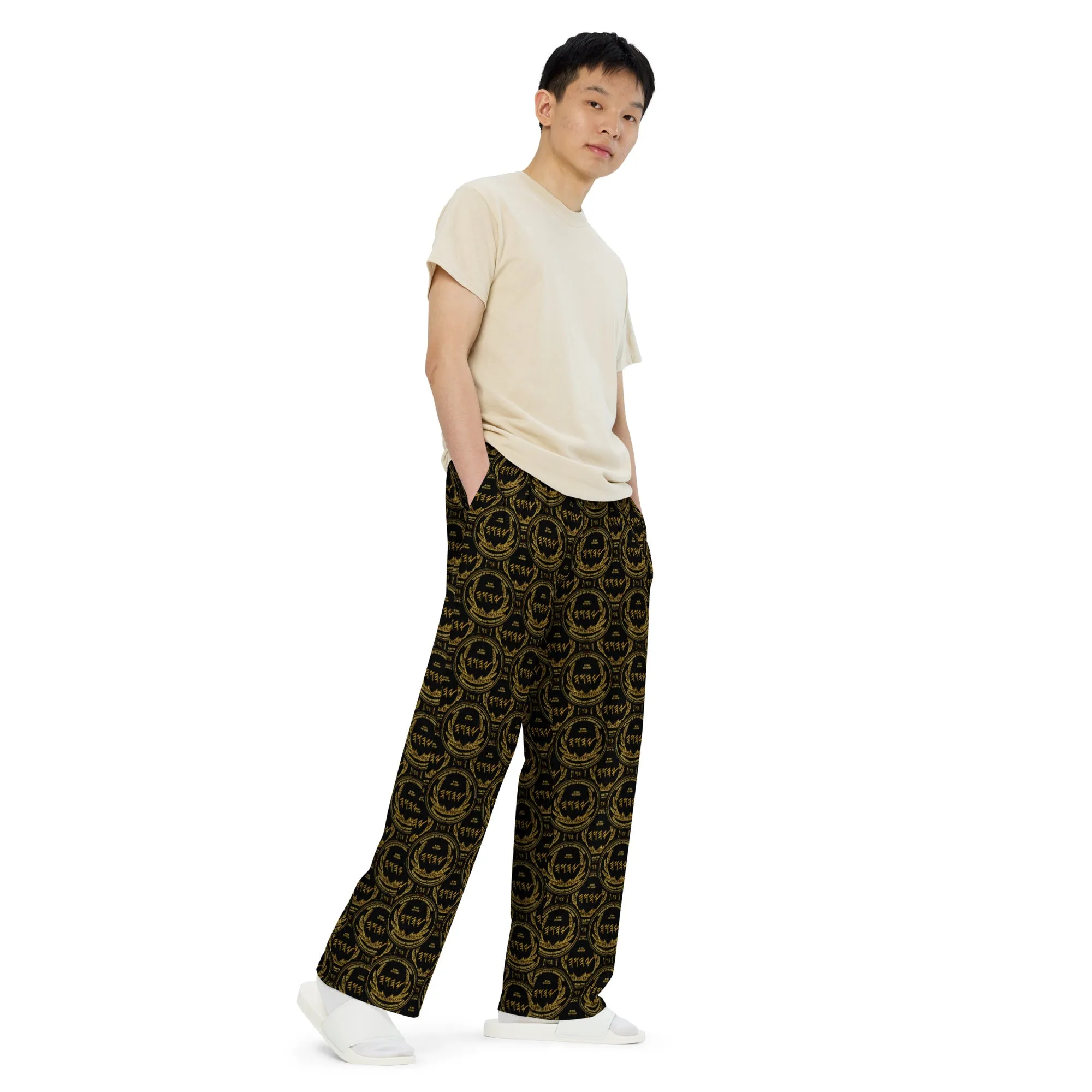 Most High God - Yahuah: The Strong Tower Designer Unisex Wide Leg Sweatpants (Style 02)