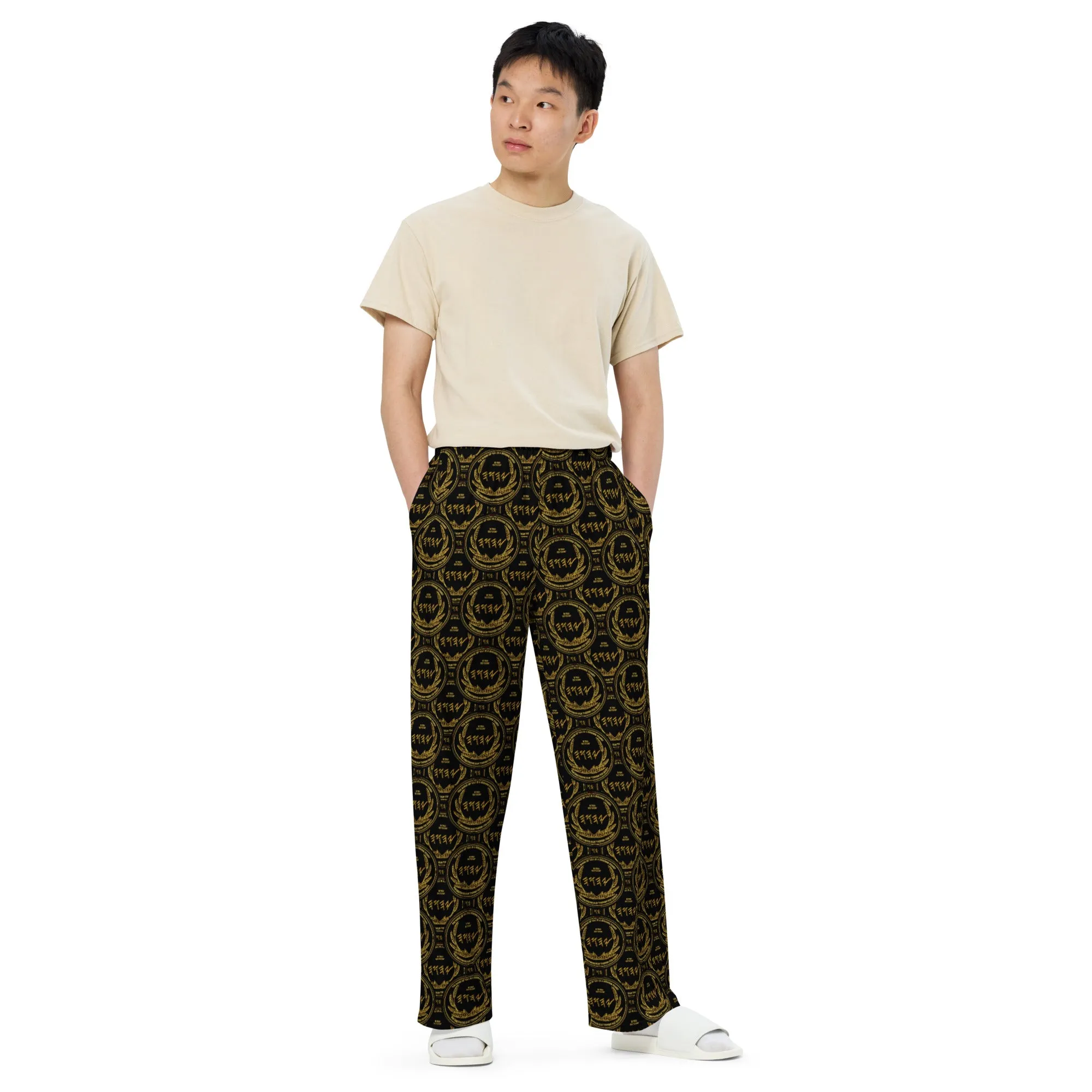 Most High God - Yahuah: The Strong Tower Designer Unisex Wide Leg Sweatpants (Style 02)