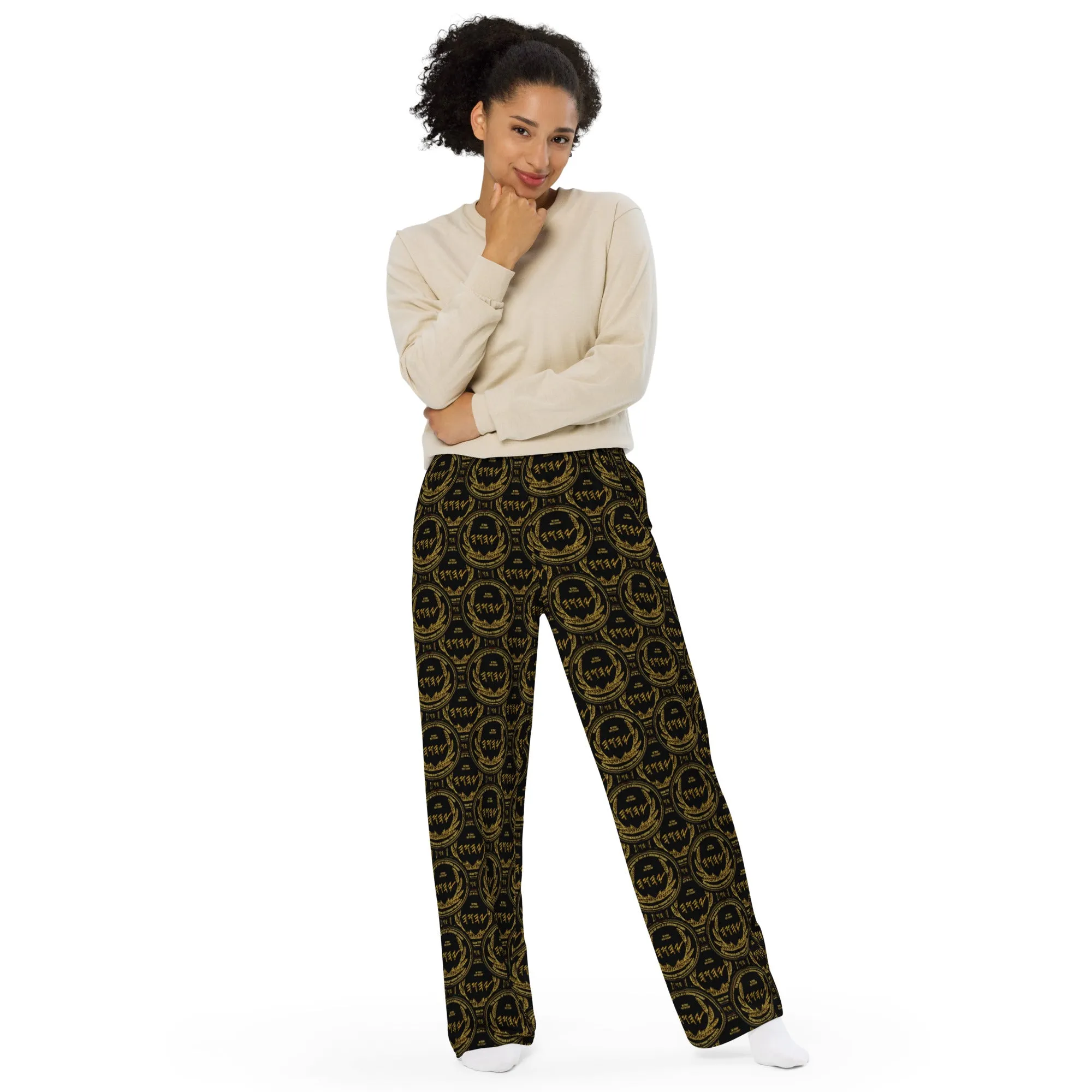 Most High God - Yahuah: The Strong Tower Designer Unisex Wide Leg Sweatpants (Style 02)