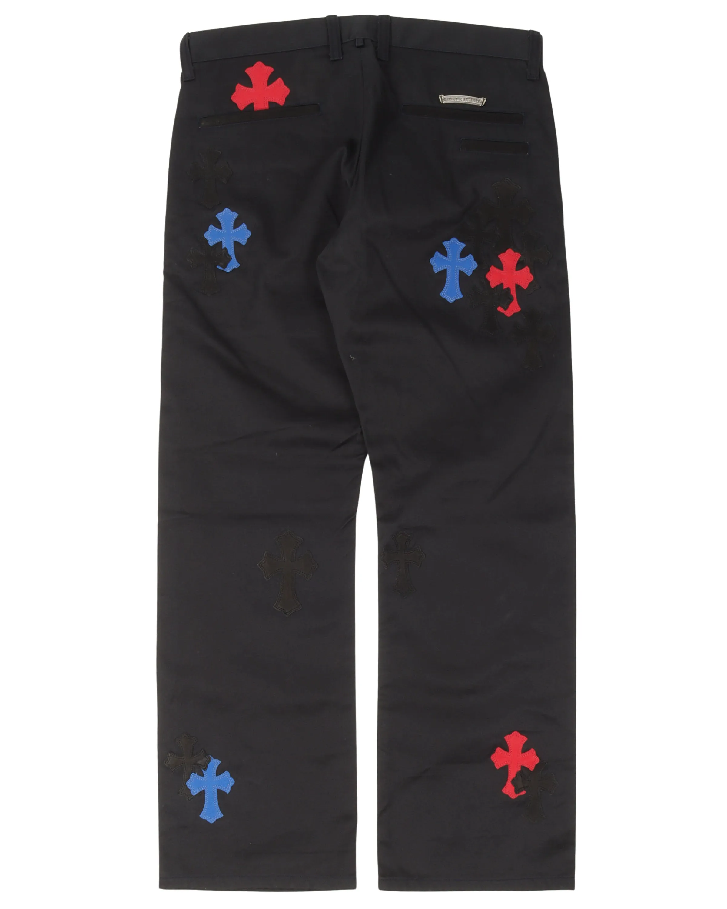 Multicolor Cross Patch Chino Pants