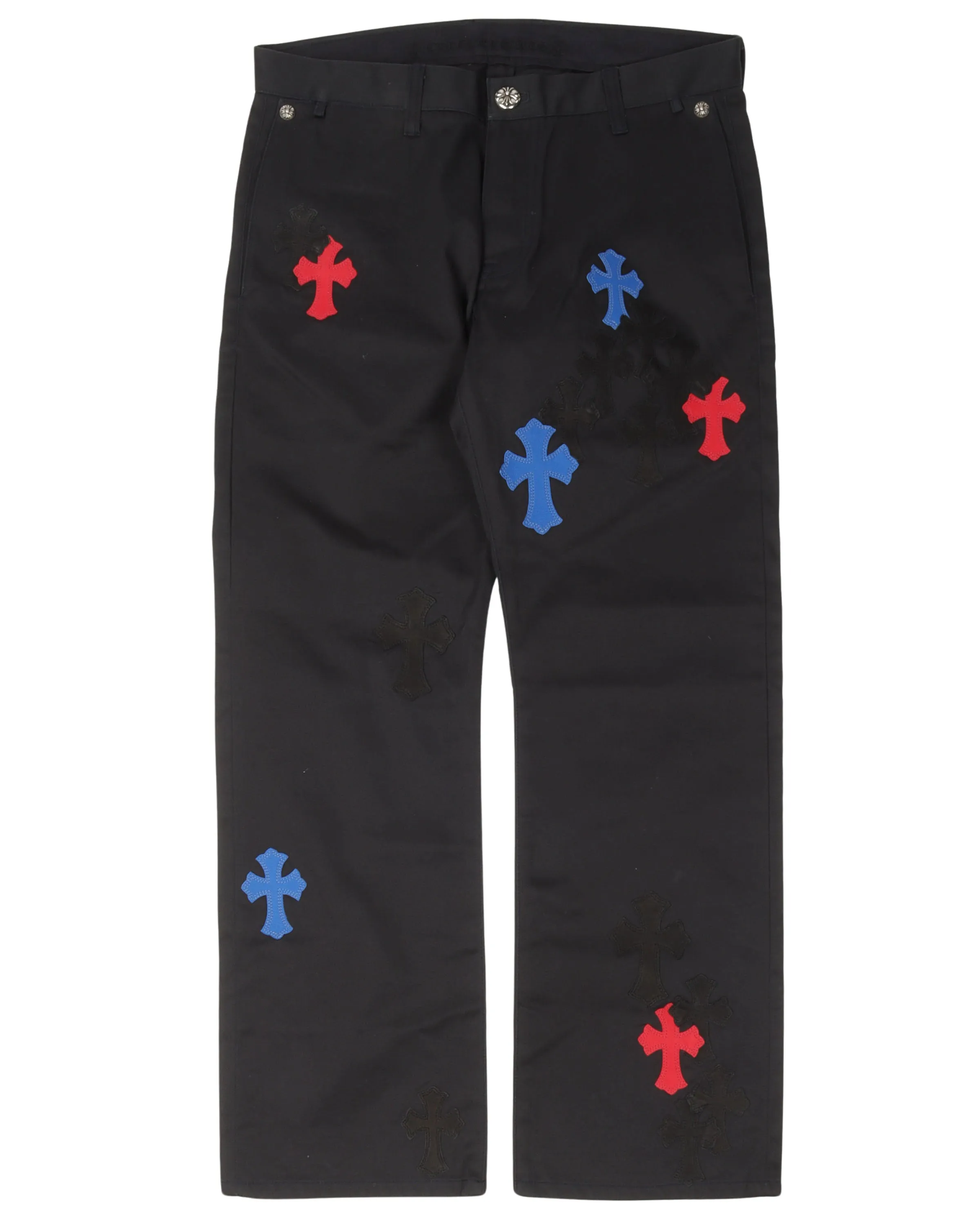 Multicolor Cross Patch Chino Pants