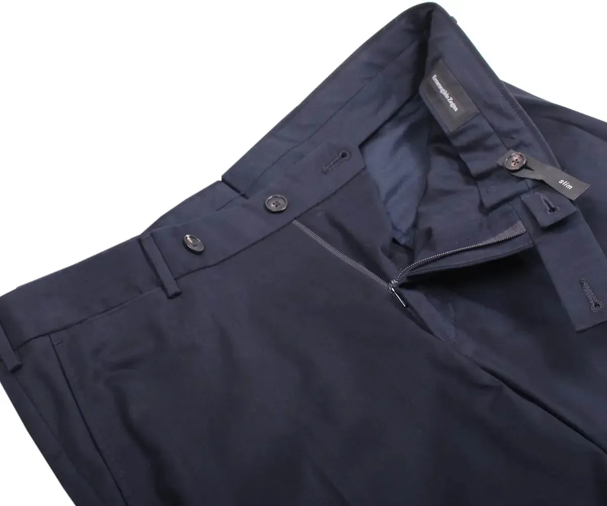 Navy Tailored Slim Fit Trousers