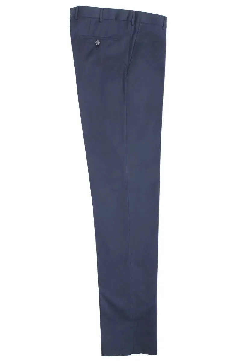 Navy Tailored Slim Fit Trousers