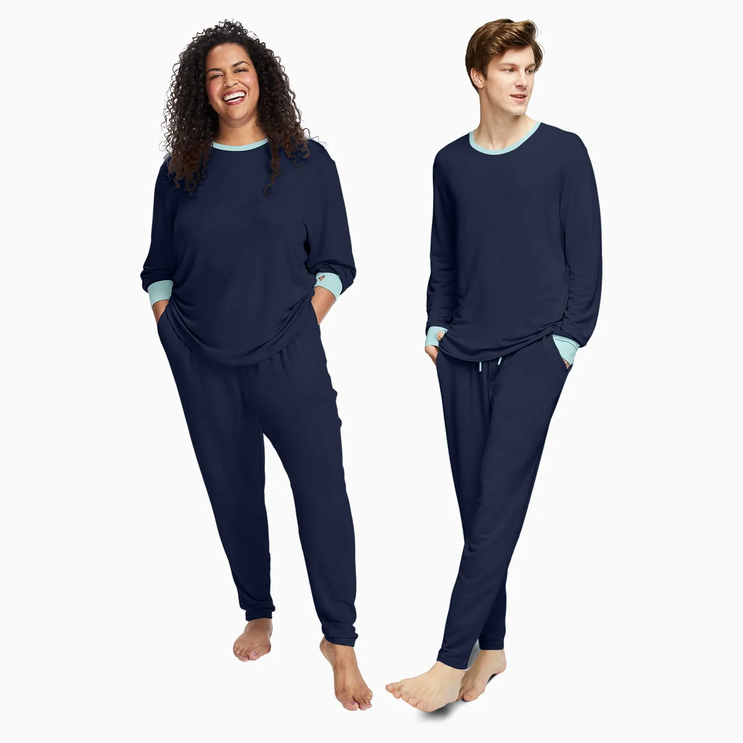 Navy/Mint Long Jambys