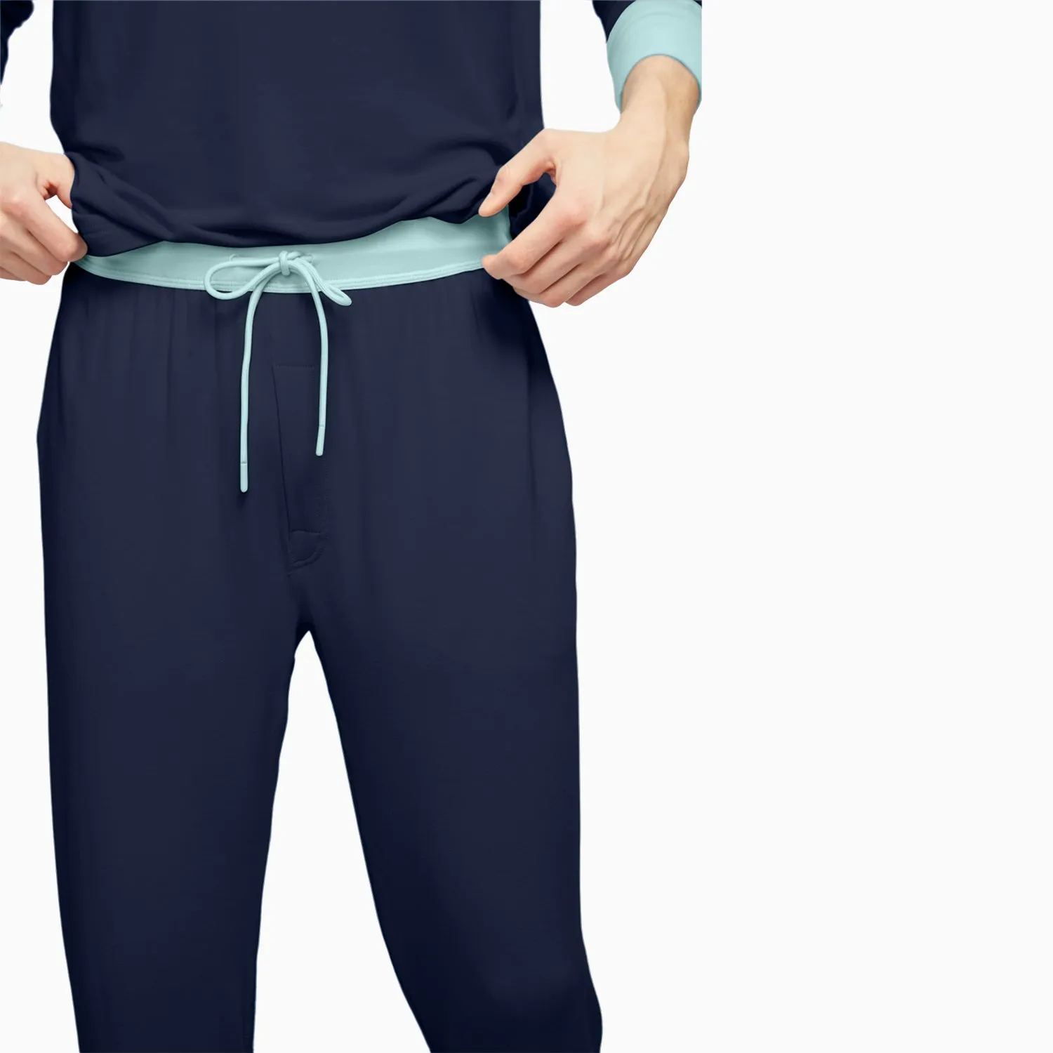 Navy/Mint Long Jambys