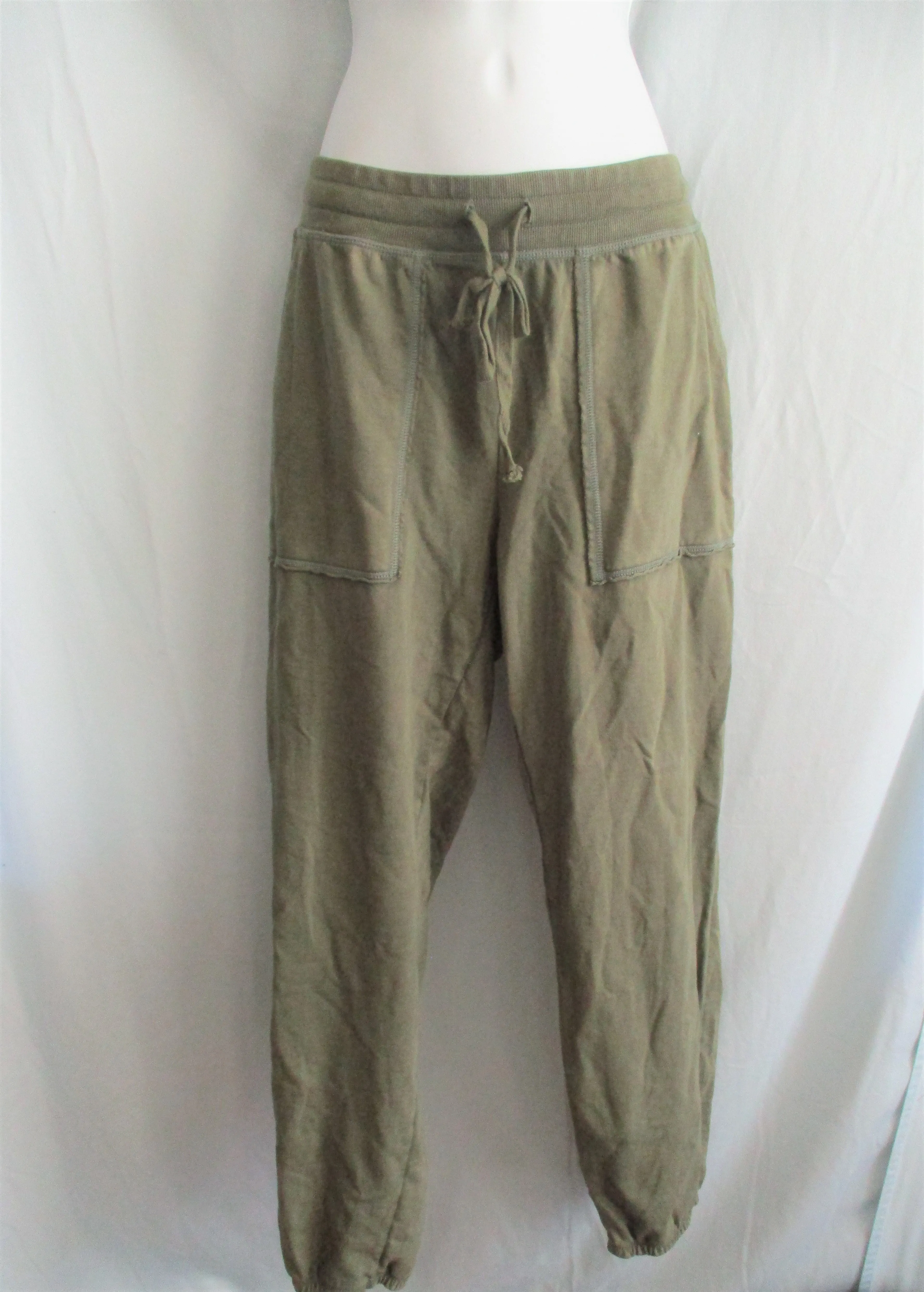 NEW AERIE Drawstring Sweatpant Yoga Pant Athletic Lounge Jogger M Pockets GREEN