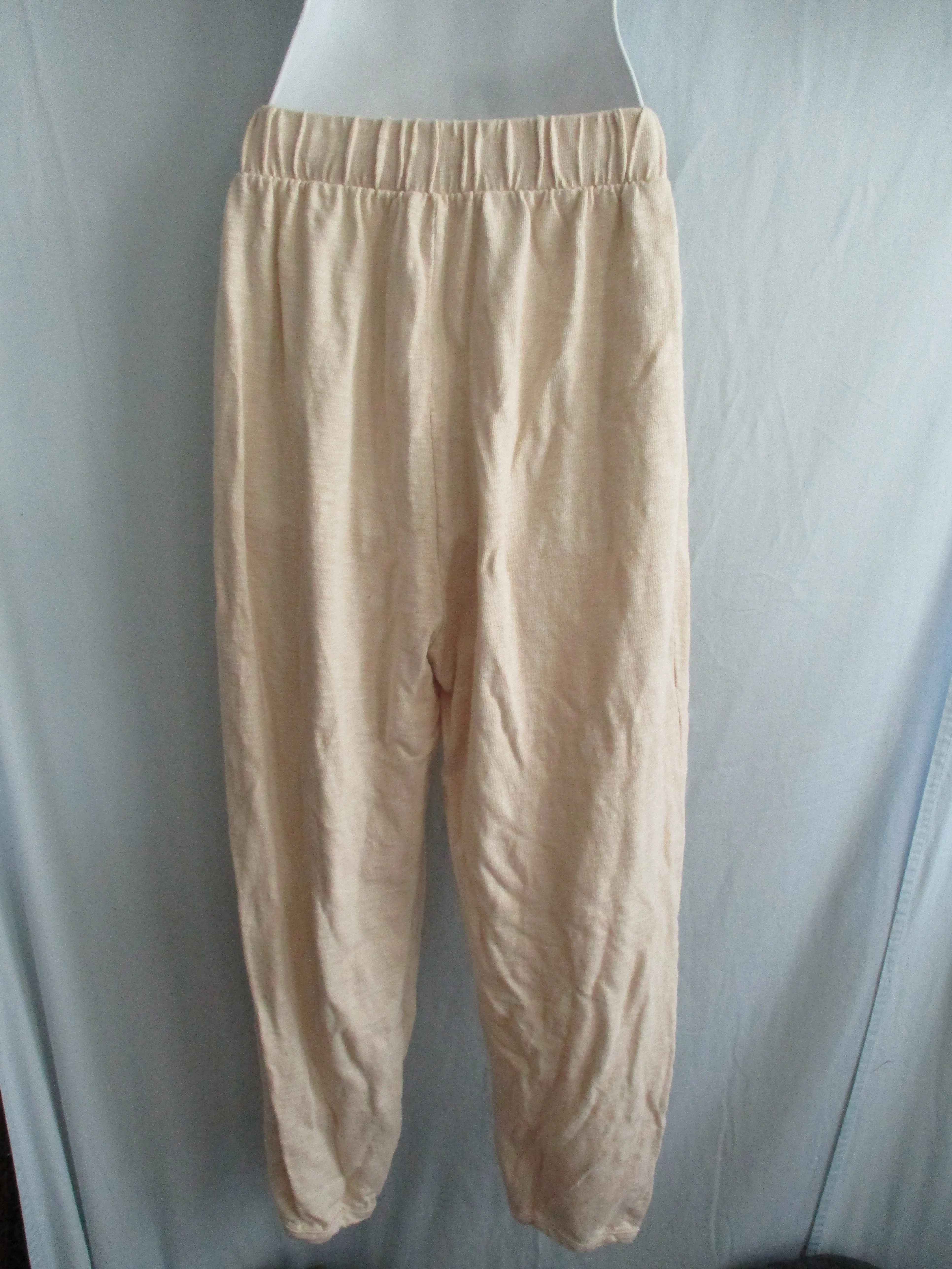 NEW Free People FP BEACH Sweatpant Yoga Pant Athletic Lounge Jogger M BEIGE CREME