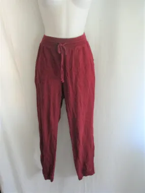 NEW GAP Drawstring Sweatpant Yoga Pant Athletic Lounge Jogger S Pockets BURGUNDY