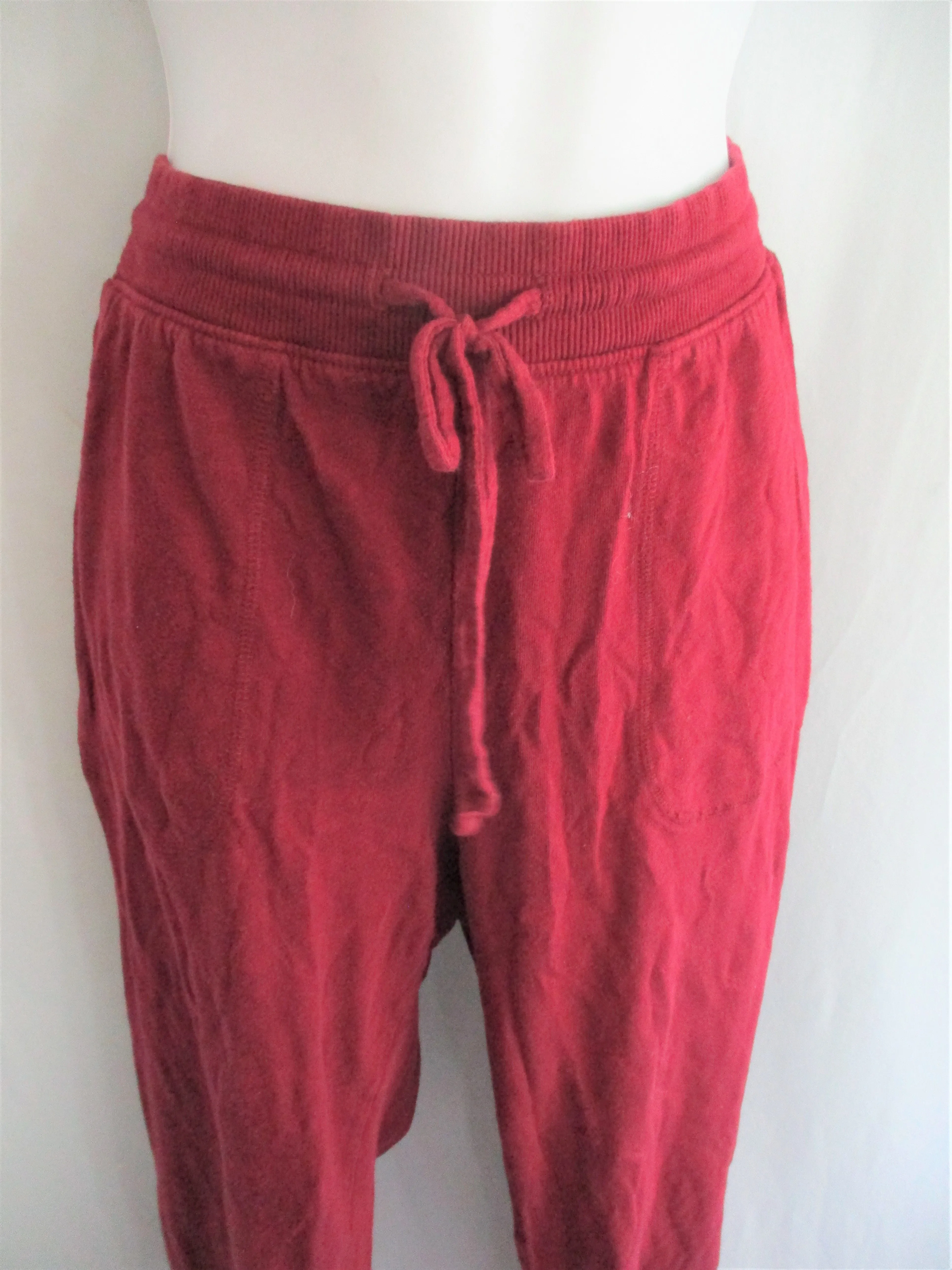 NEW GAP Drawstring Sweatpant Yoga Pant Athletic Lounge Jogger S Pockets BURGUNDY