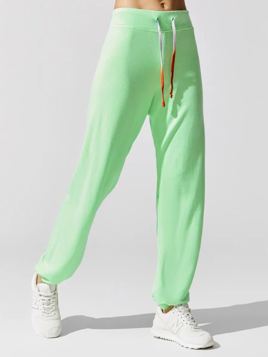 New SUNDRY ANTHROPOLOGIE Sweatpant Yoga Pant Athletic Lounge Jogger 2 LIME GREEN