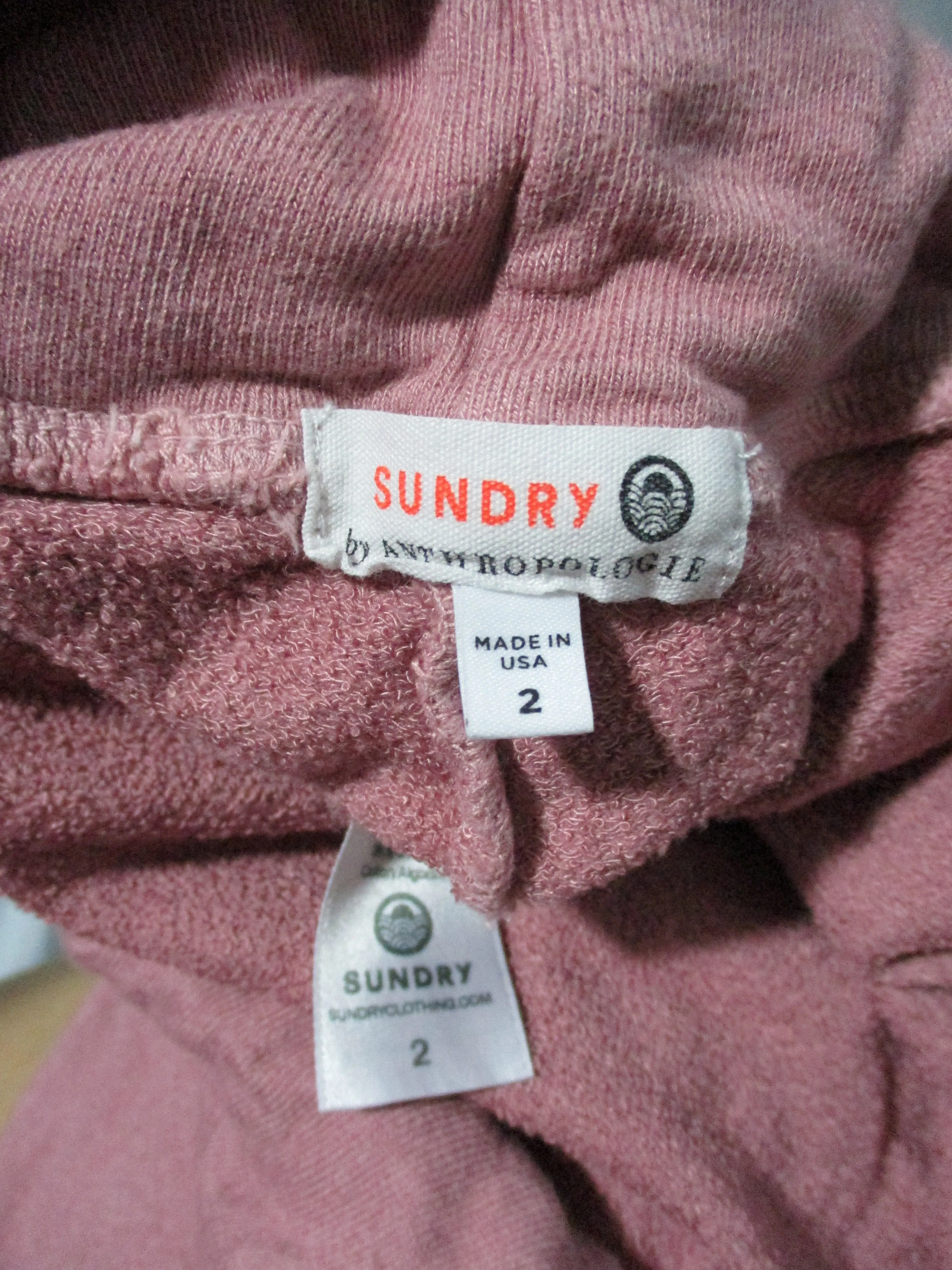 New SUNDRY ANTHROPOLOGIE Sweatpant Yoga Pant Athletic Lounge Jogger 2 ROSEBUD PINK