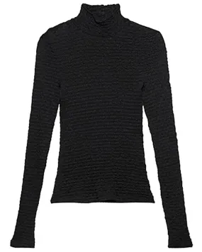 Noir Mesh Lace Turtleneck