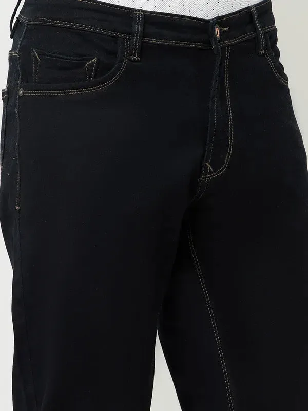 Octave Men Black Stretchable Jeans