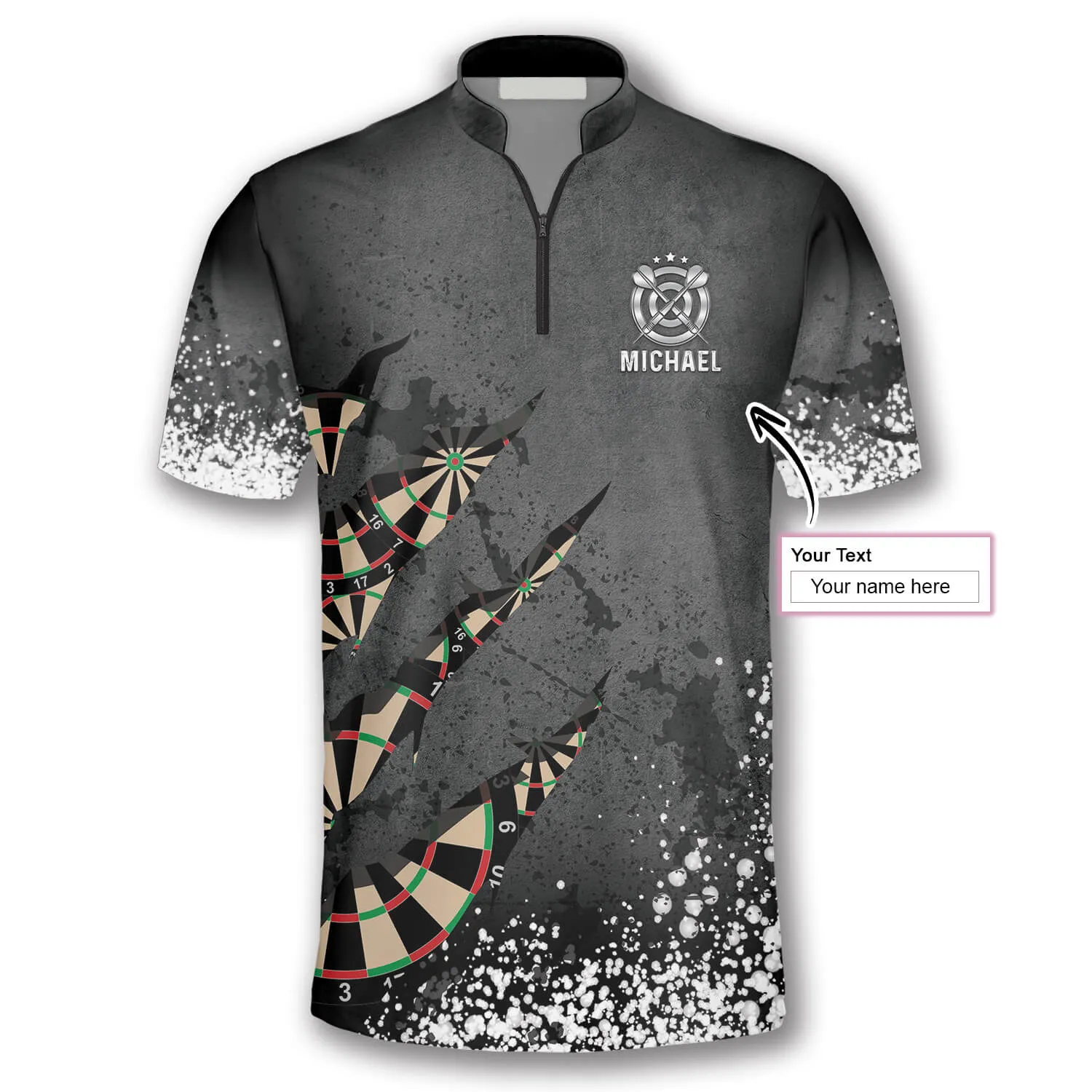 Paint Splash Custom Darts Jerseys for Men, 3D All Over Print Dart Shirt, Dart Jersey Shirt