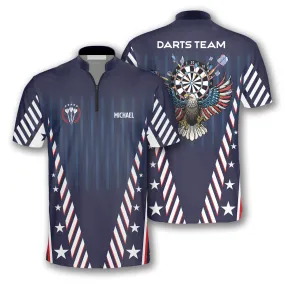 Patriots Athlete Us Flag Custom Darts Jerseys for Men, Flag Shirt, Dart Team Shirt